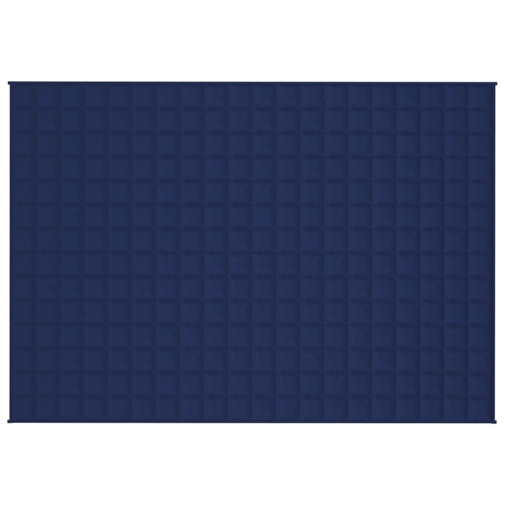 vidaXL Bettüberwurf Gewichtsdecke Blau 135x200 cm 6 kg Stoff