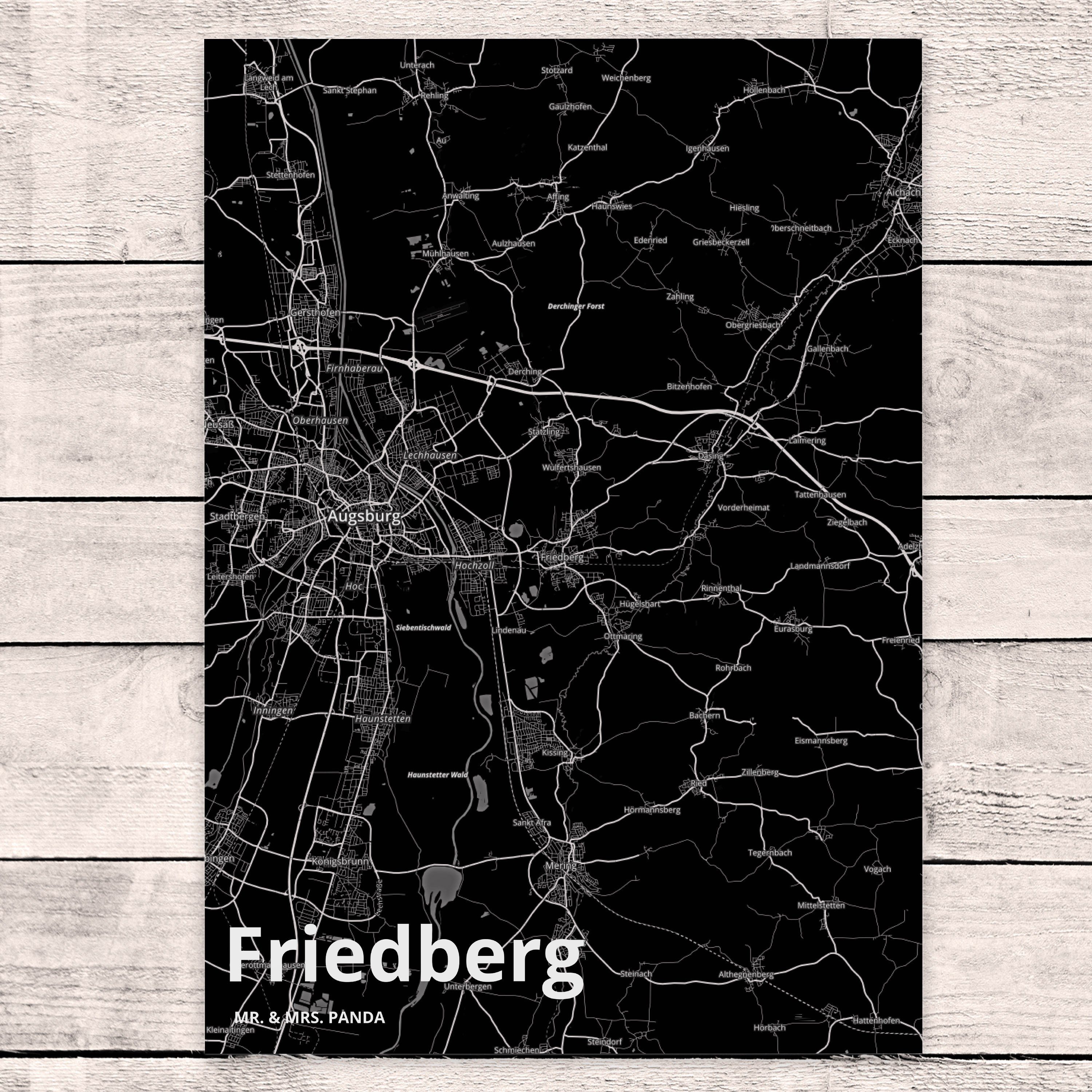 Geschenk, Dorf, - Mr. Panda Geschenkkarte, & Stadt, Einlad Postkarte Ort, Mrs. Städte, Friedberg