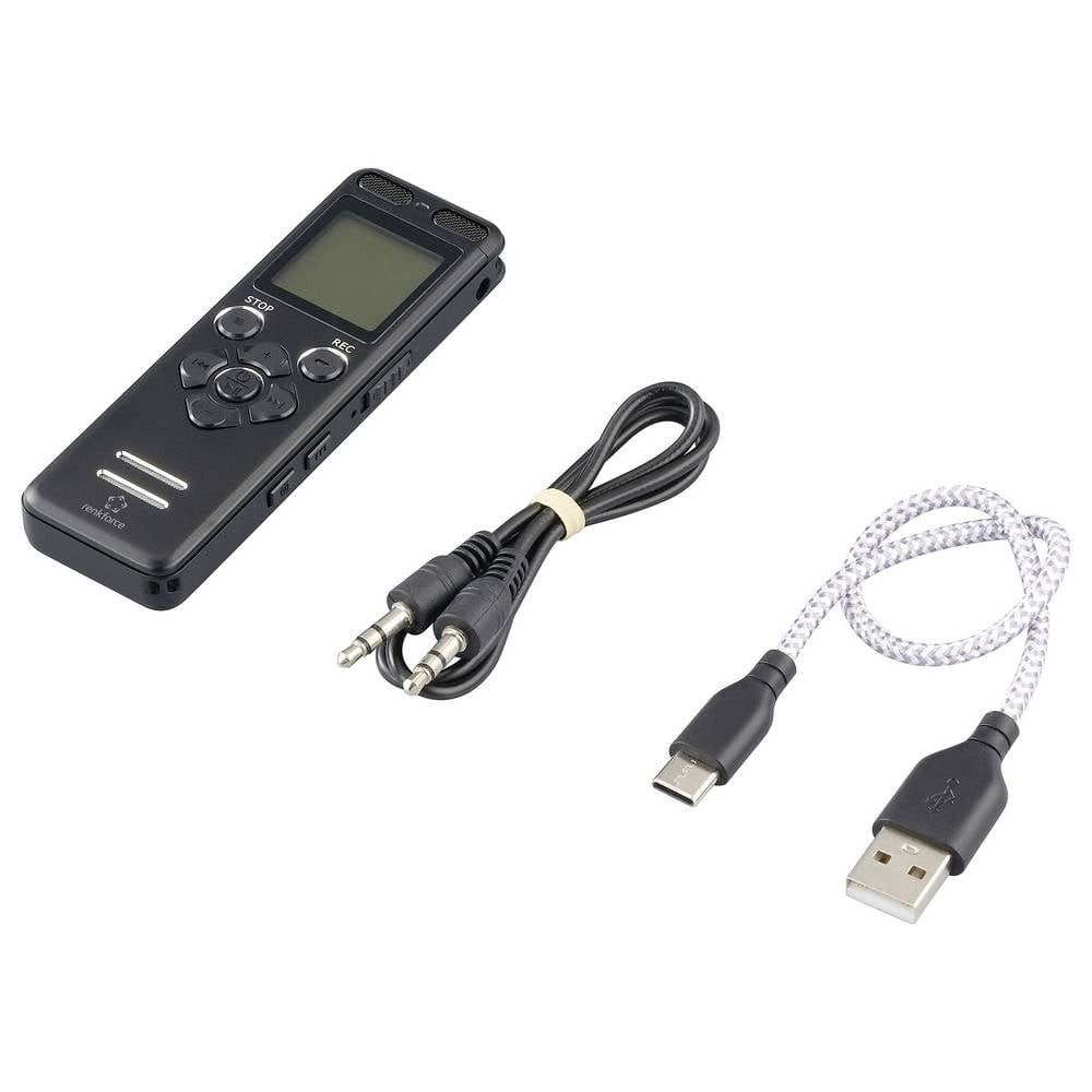 Renkforce RF-DVR-E36 Digitales Diktiergerät Aufzeichnungsdauer (max) 25 h Digitales Diktiergerät