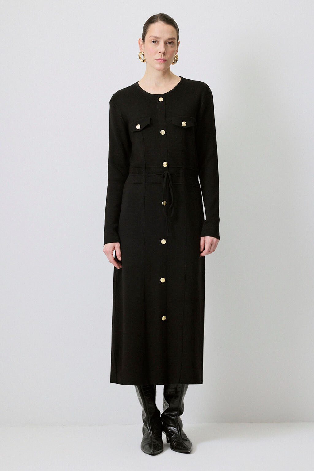 touche prive Maxikleid STRICKKLEID MIT GOLDENEN günstig online kaufen