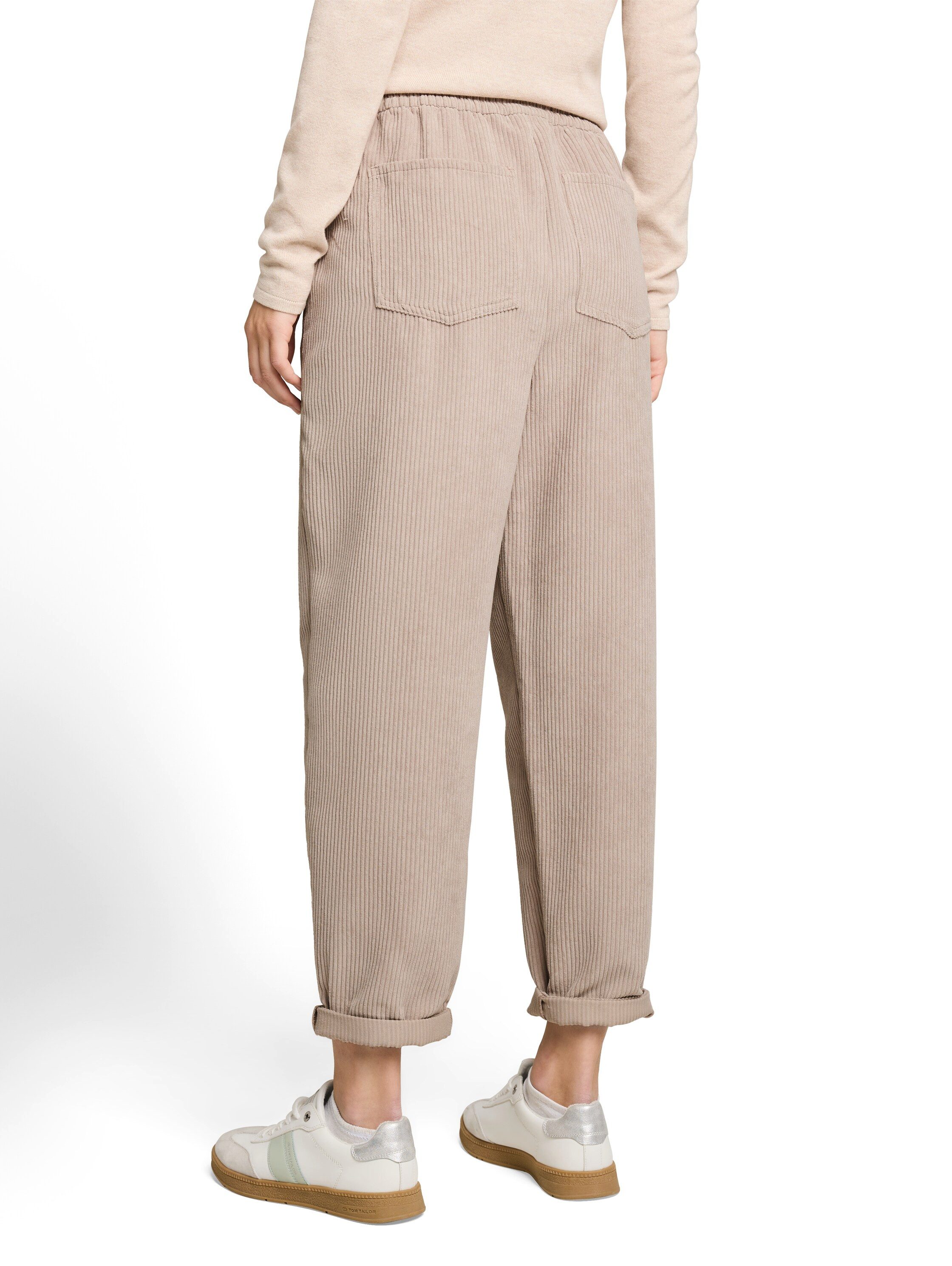TOM TAILOR Denim Stoffhose mit feiner Struktur und elastischem Bund