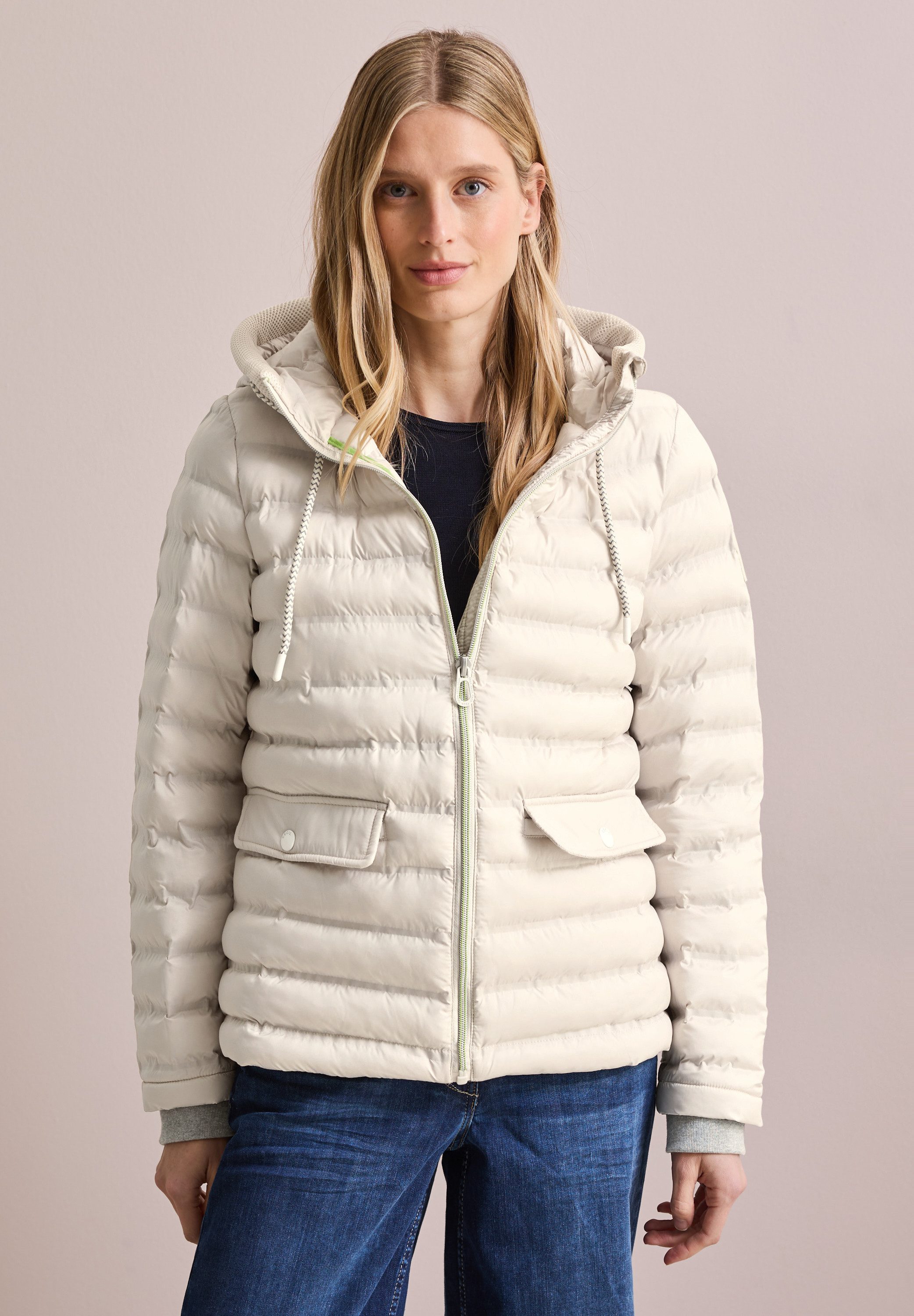 Cecil Steppjacke, mit Kapuze, mit Kapuze mit Tunnelzugband günstig online kaufen