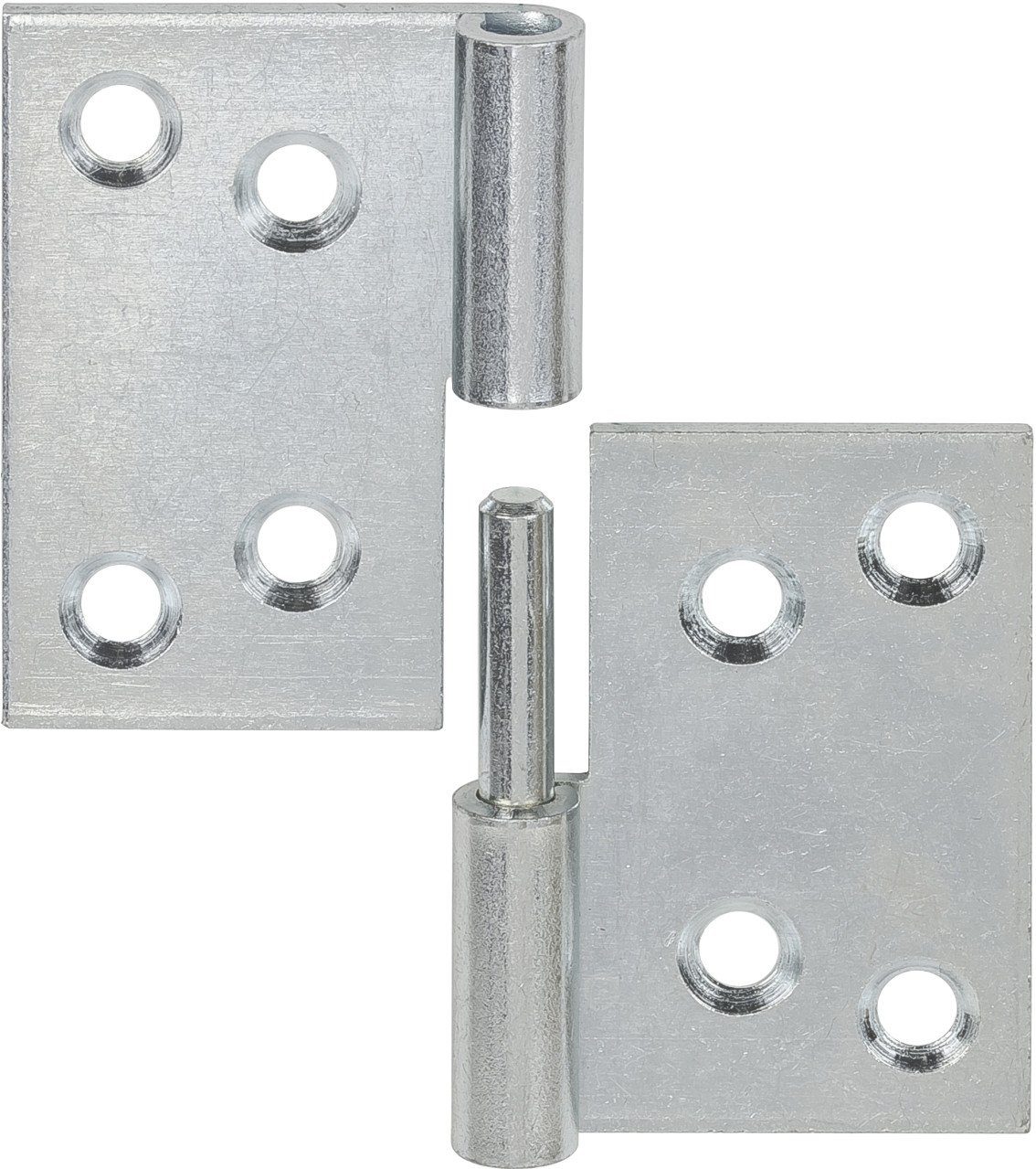 WC-Deckel-Scharnier Vormann Aushebescharniere verzinkt 60 x 80 mm