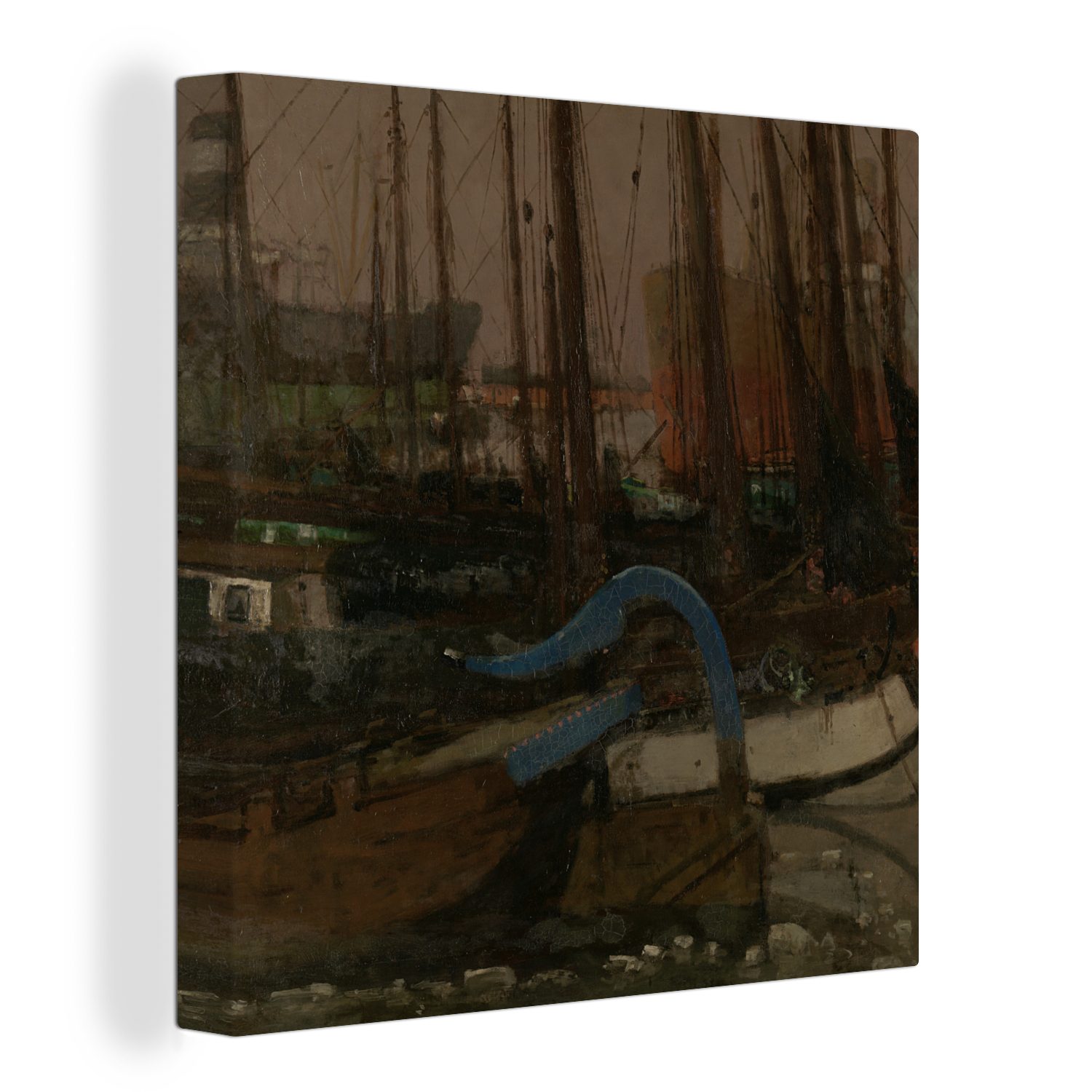 OneMillionCanvasses® Leinwandbild Schiffe im Eis - Gemälde von George Hendrik Breitner, (1 St), Leinwand Bilder für Wohnzimmer Schlafzimmer