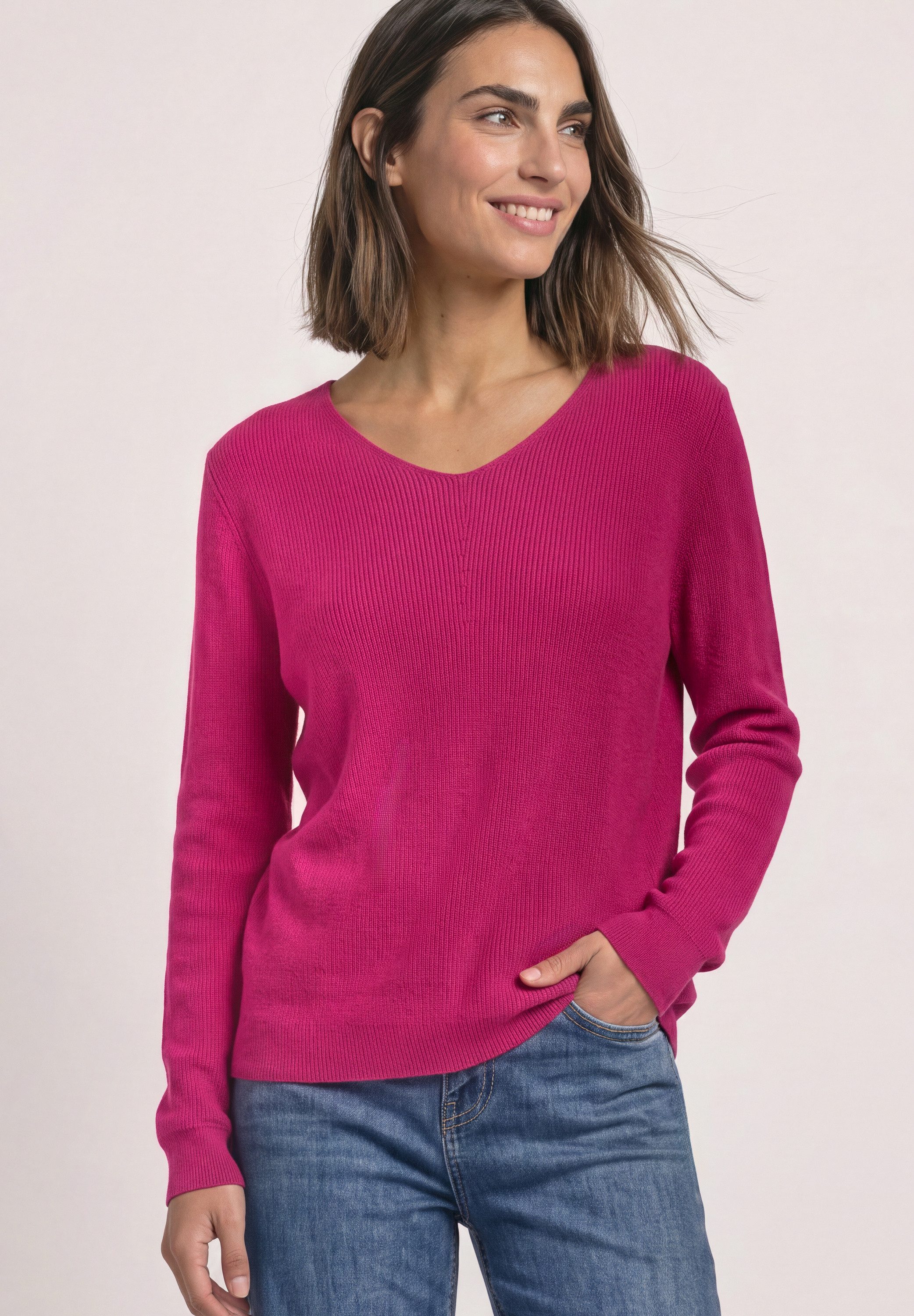 STREET ONE Strickpullover mit V-Ausschnitt