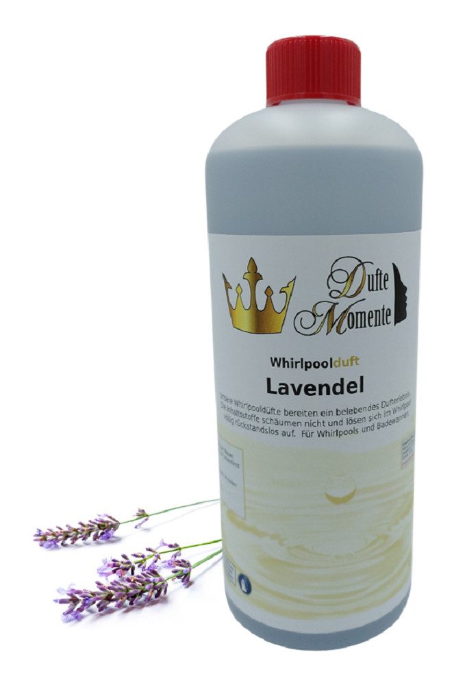 Dufte Momente Badezusatz Whirlpool Duft Lavendel 1000ml, vegan und ohne Tierversuche, kein Schaum