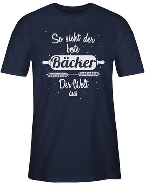 Shirtracer T-Shirt So sieht der beste Bäcker der Welt aus Beruf und Job Geschenke