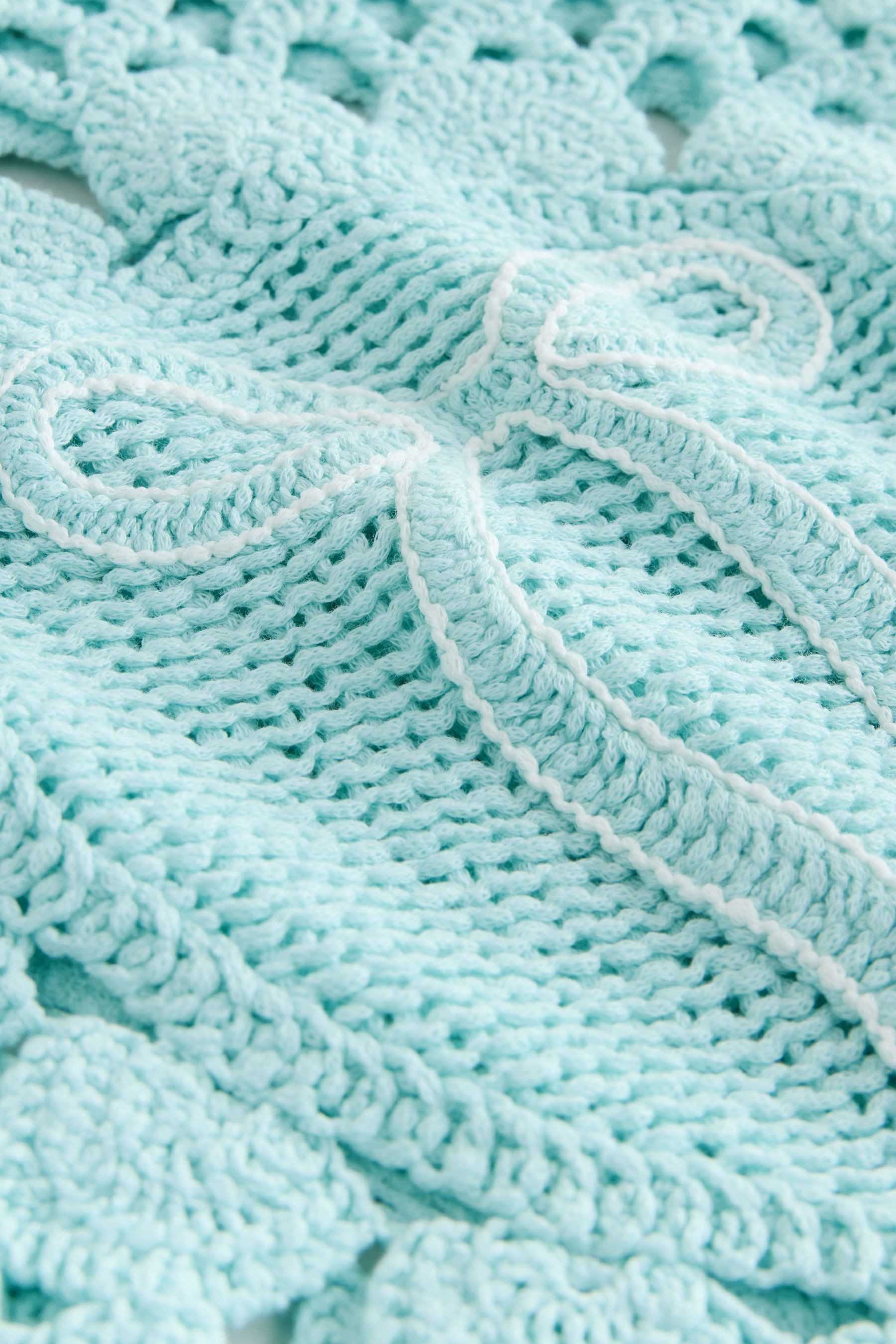 Next Trägertop Gestricktes Tanktop mit Häkelei und Baumwolle (1-tlg) – Bild 3 von 5