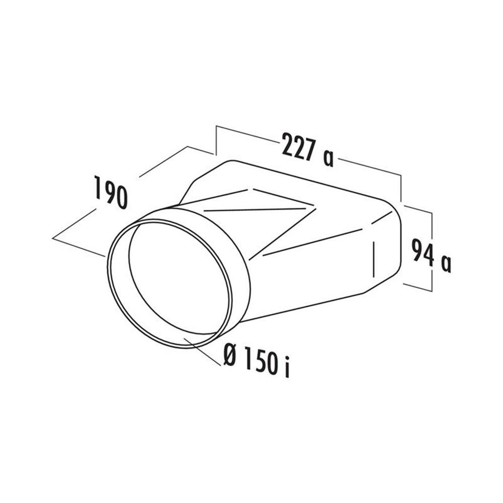 Naber Abluft-Set Naber COMPAIR System Ø 150 F-EST 150 Endstück / Übergangsstück