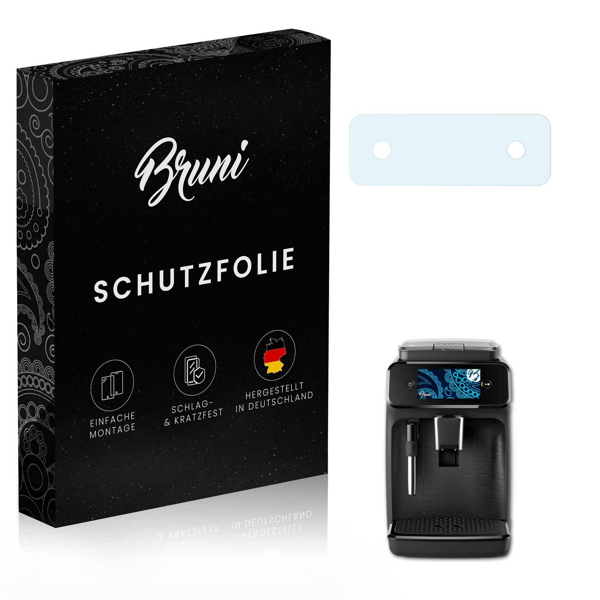 Bruni Schutzfolie für Philips Series 1200 EP1220/00, (2 Folien), praktisch unsichtbar
