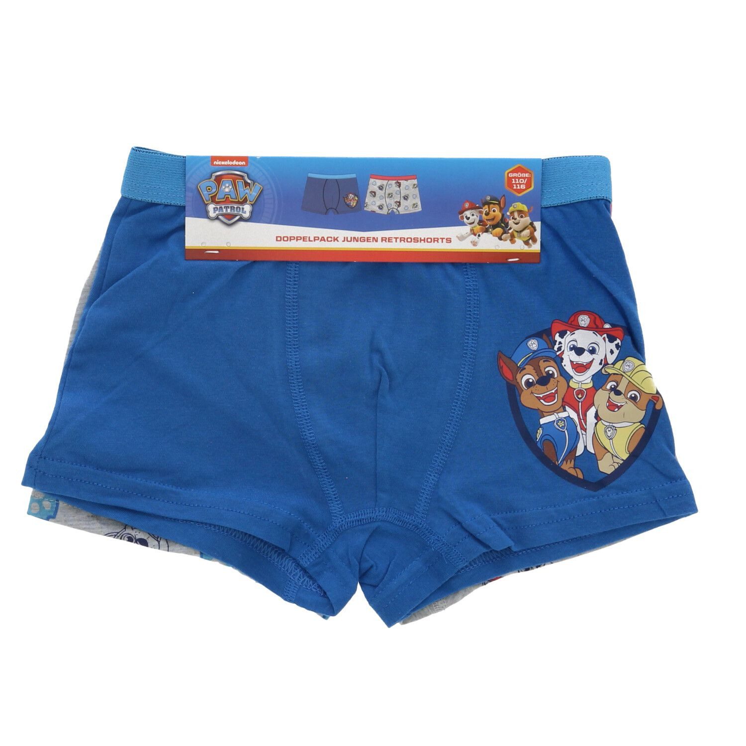 PAW PATROL Boxershorts Paw Patrol Boxershort Set für Jungen – 2er Pack Komfort 100% Baumwolle
