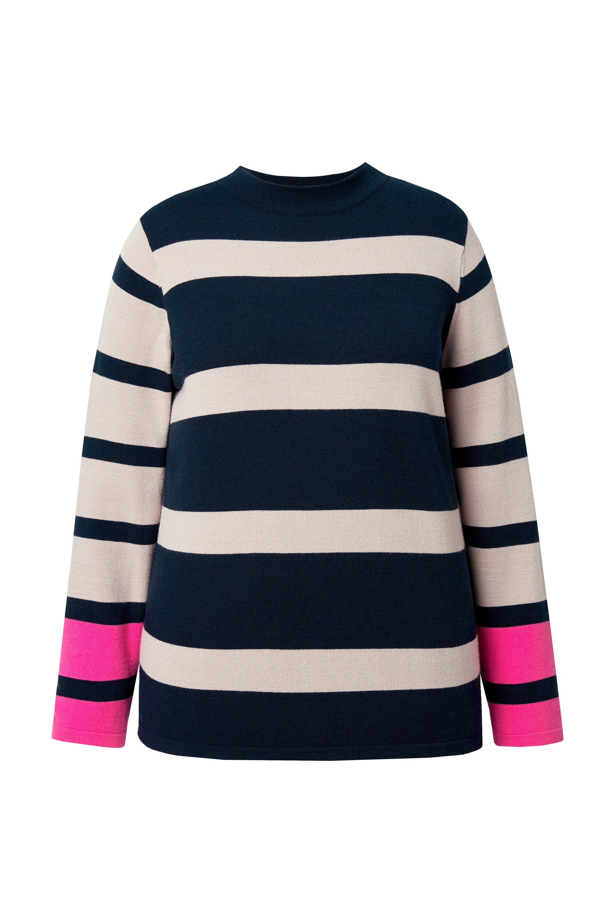 Laurasøn Strickpullover Ringelstrickpullover Langarm Turtleneck günstig online kaufen