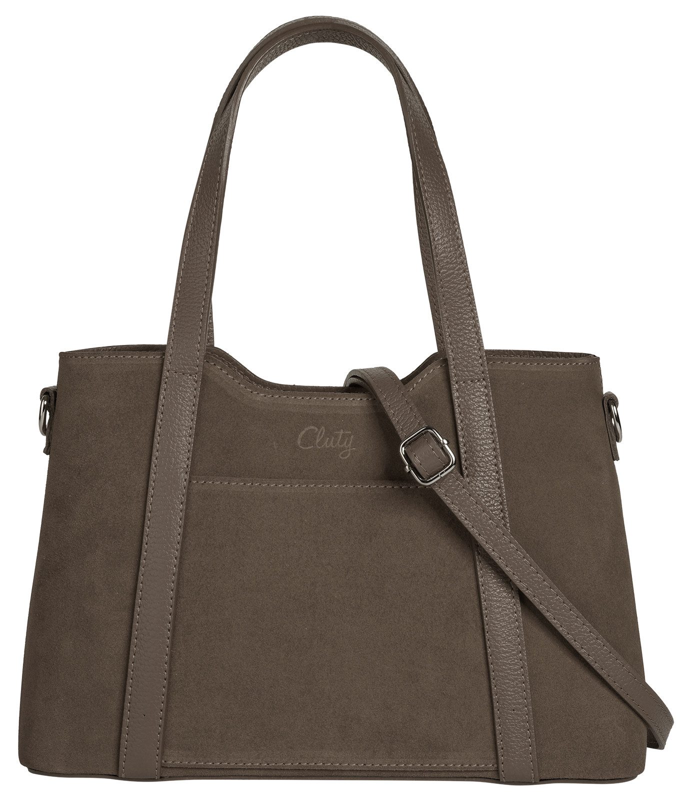 Cluty Henkeltasche, echt Leder, Made in Italy