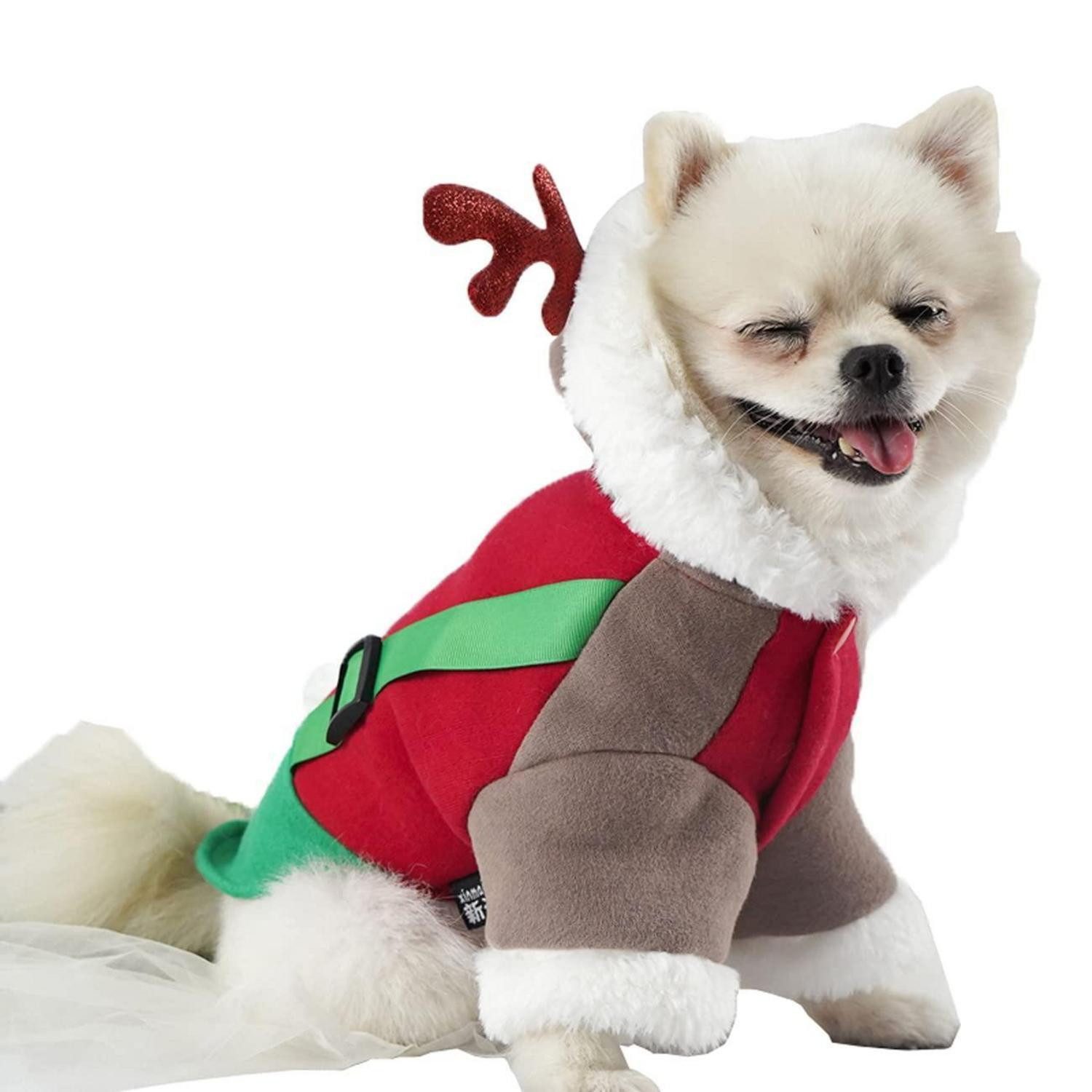 LuxusKollektion Hundepullover Hundepullover Elch Kapuze XS