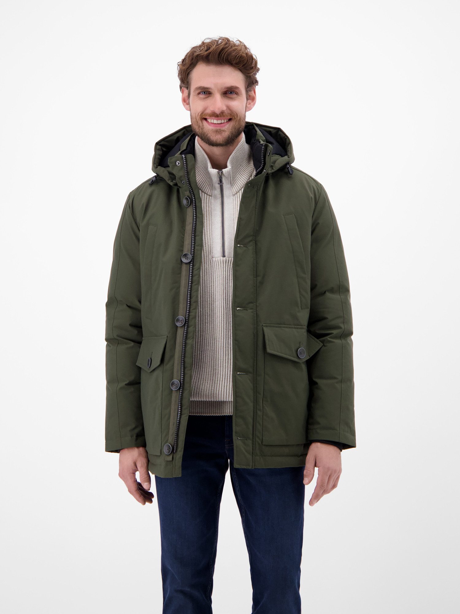 LERROS Wintermantel LERROS Herren Wintermantel mit Kapuze günstig online kaufen