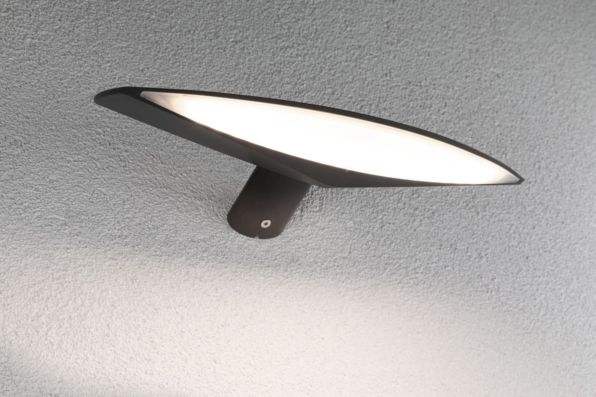 Paulmann Außen-Wandleuchte Kiran, LED fest integriert, Warmweiß, LED-Modul, IP44, Warmweiß mit Bewegungsmelder