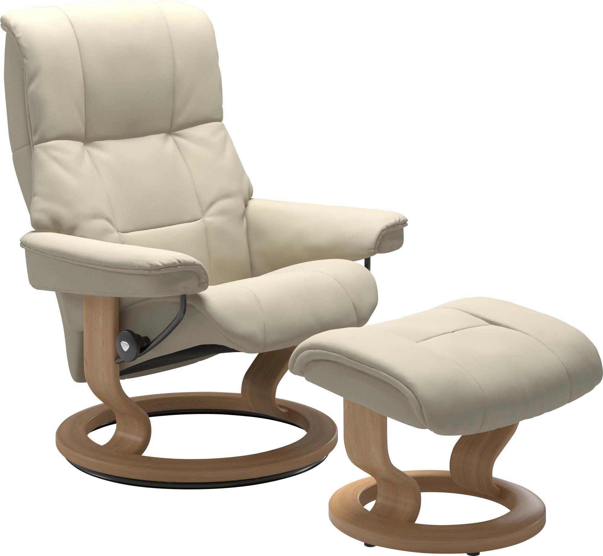 Stressless® Relaxsessel Mayfair (Set, Relaxsessel mit Hocker), mit Hocker, mit Classic Base, Größe S, M & L, Gestell Eiche