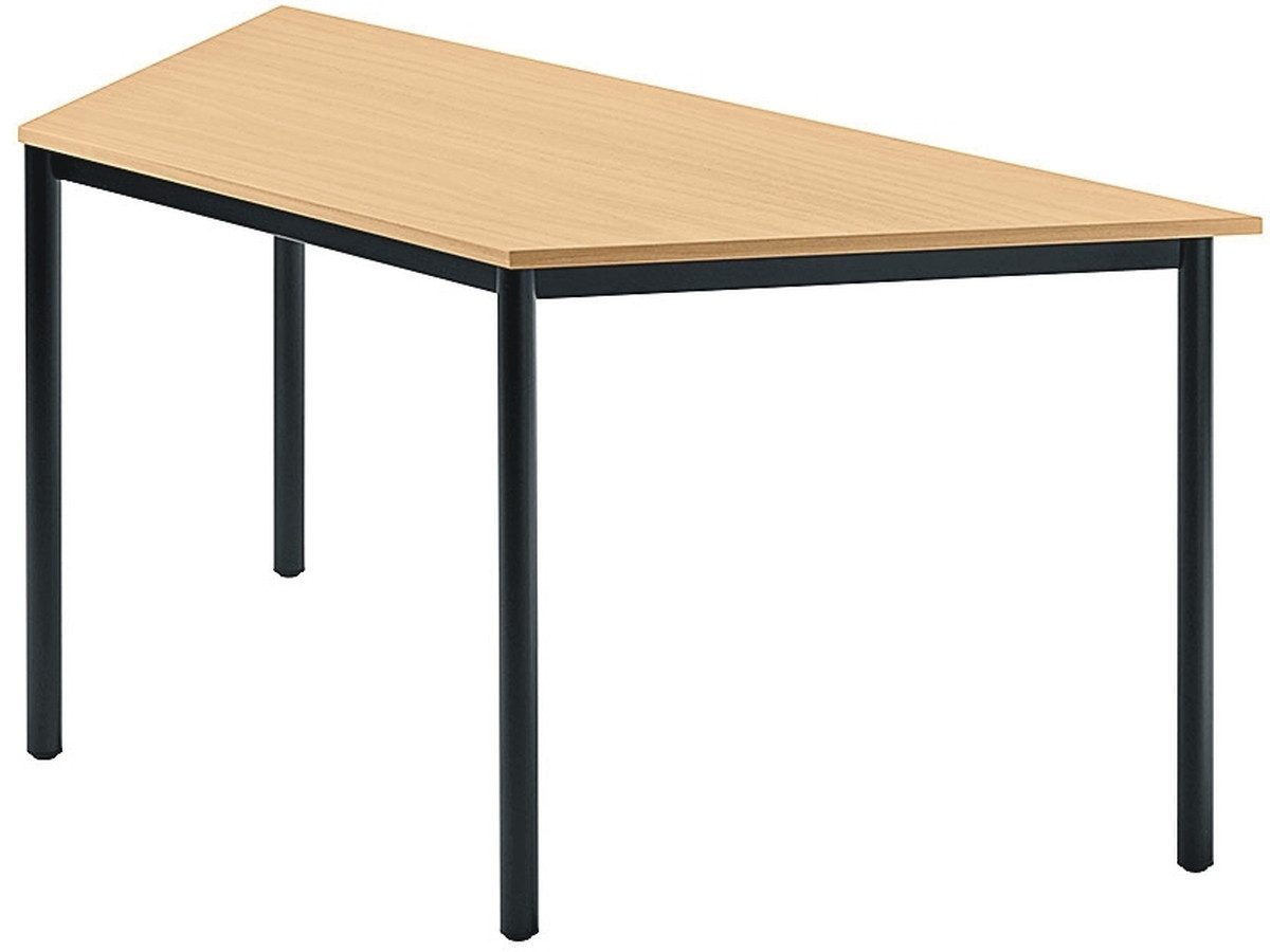 HAMMERBACHER Konferenztisch Besprechungstisch 1600x690mm Buche Fuß Rundrohr schwarz