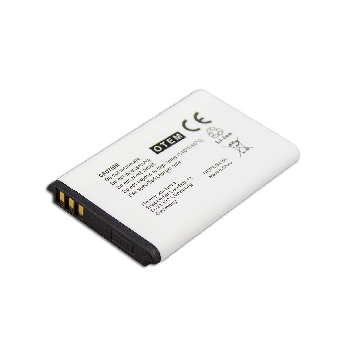 caseroxx Li Ion-Handy Akku für Uleway Klapphandy G380D Handy-Akku Ersatzakku Li Ion 1100 mAh (1 St), Überladungsschutz