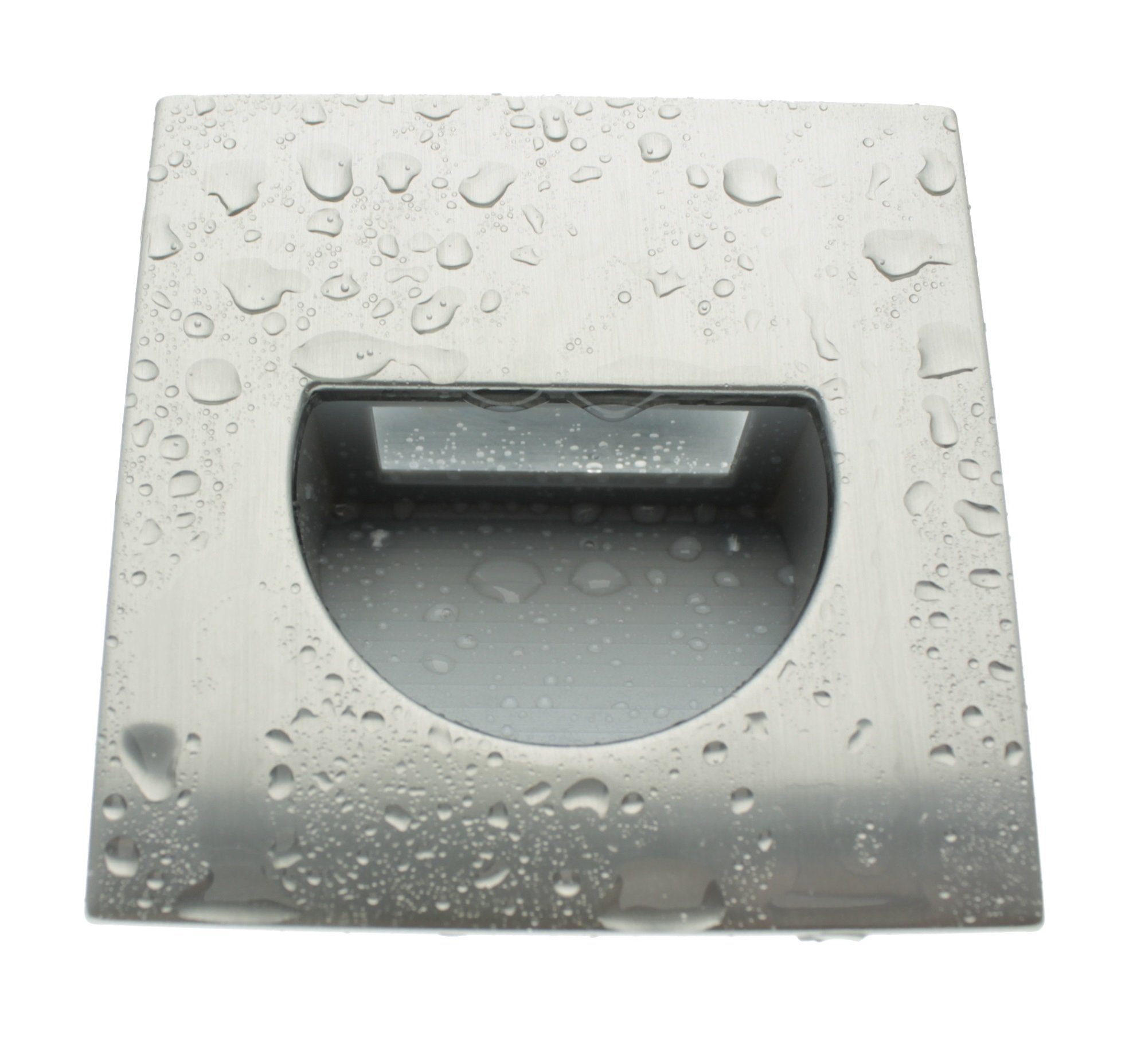 TRANGO LED Außen-Wandleuchte, Dimmfunktion, 1er Set SL-016S IP44 LED Wandleuchte *SOFIE* in Eckig, Treppen- Wandstrahler Edelstahl gebürstet für Innen & Außen inkl. 1x je 1 Watt LED Modul warmweiß 3000K, beliebig erweiterbar Einbauleuchte