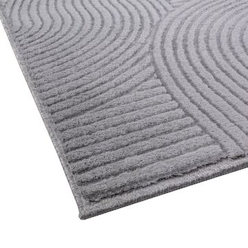 Teppich Teppich Wohnzimmer stilvoll modern weich gemütlich Linienmuster grau, Teppich-Traum, rechteckig, Höhe: 16 mm