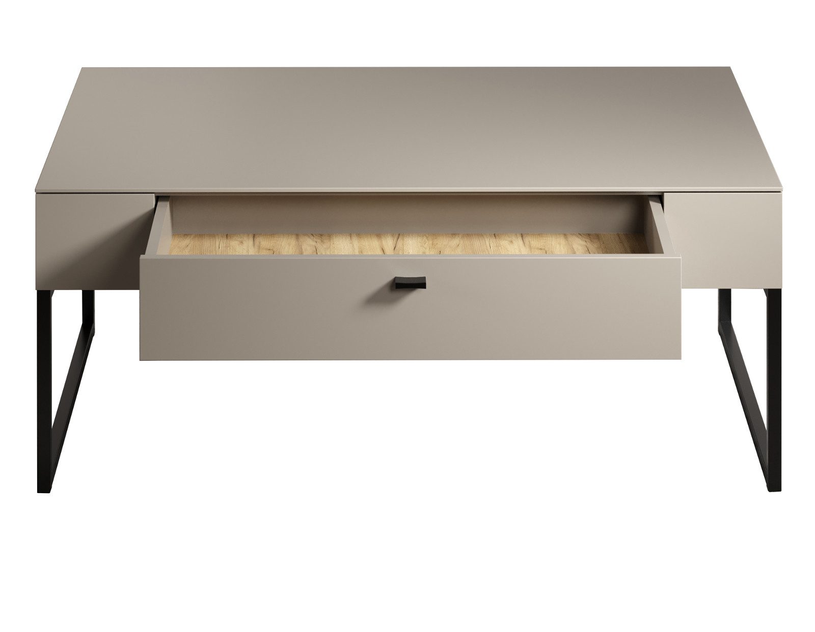 Furn.Design Couchtisch Alegro (Wohnzimmertisch in Kaschmir / Sand, 110 x 68 cm), mit Soft-Close-Funktion