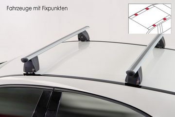 VDP Dachträger, Skiträger Silver Ice ausziehbar + Dachträger VDP Delta kompatibel mit Mercedes Citan (W415) (5 Türer) ab 2012