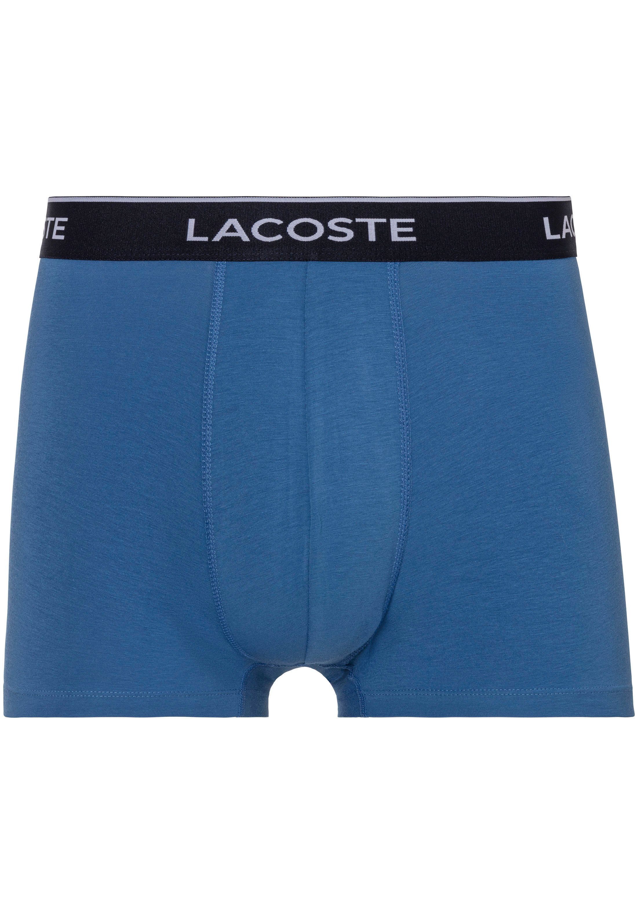 Premium Herren grau-blau-hb 3er-Pack) 3-St., Trunk atmungsaktivem Boxershorts Lacoste aus (Packung, eng Material Lacoste