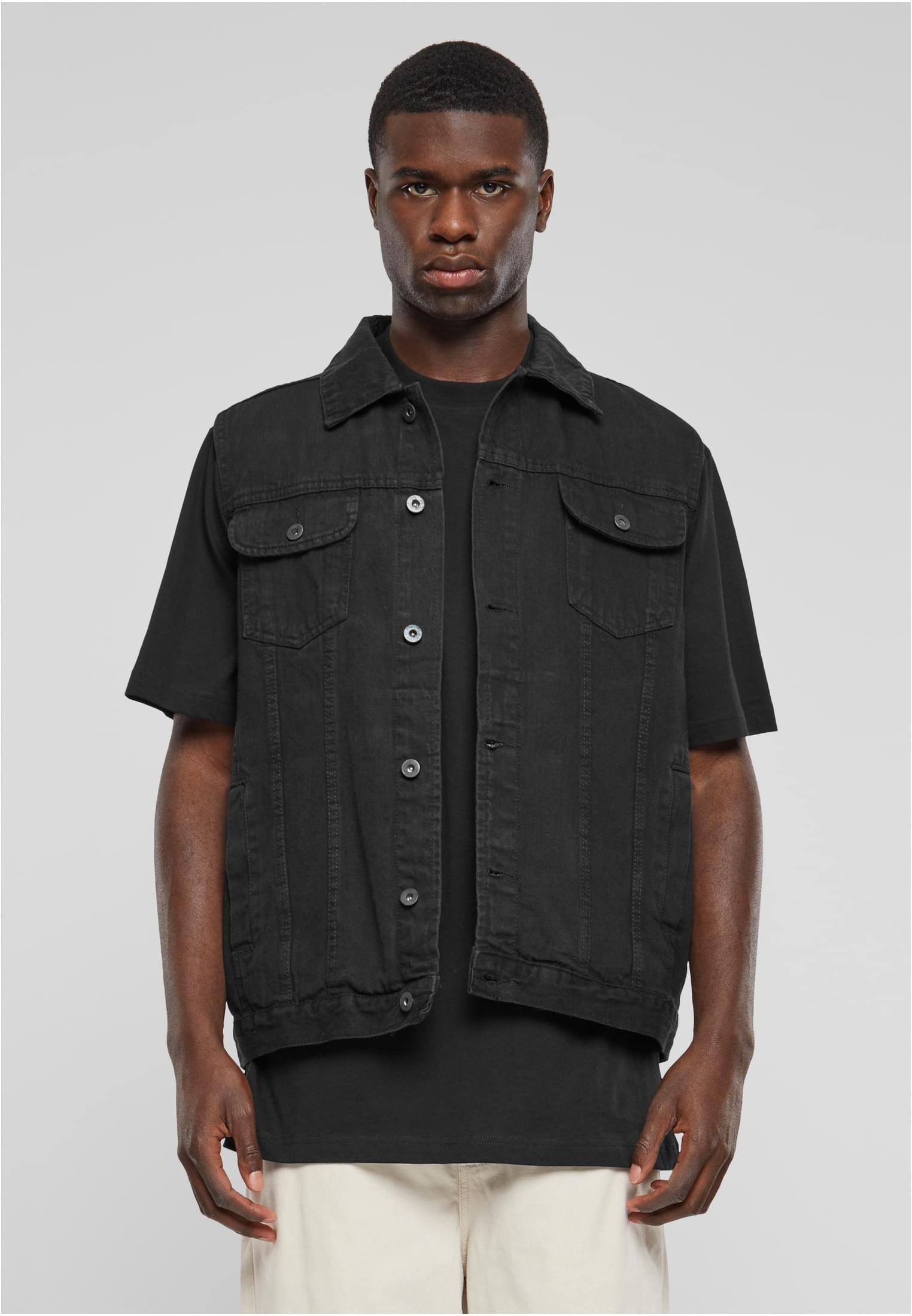 URBAN CLASSICS Funktionsweste Denim Vest ärmellosen Jeansweste