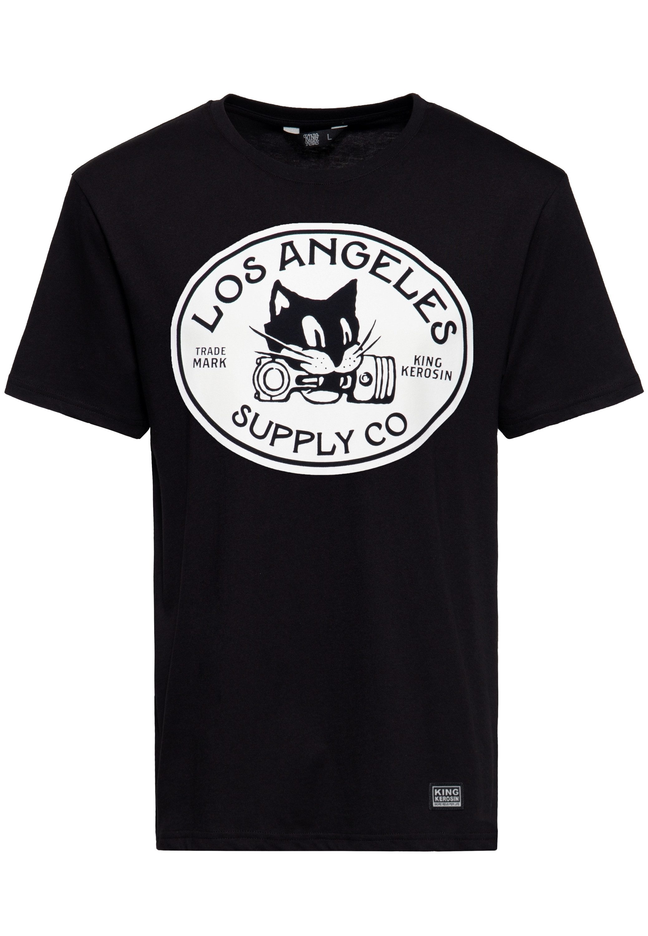 KingKerosin Print-Shirt Los Angeles Supply Co. (1-tlg) mit Artwork-Print