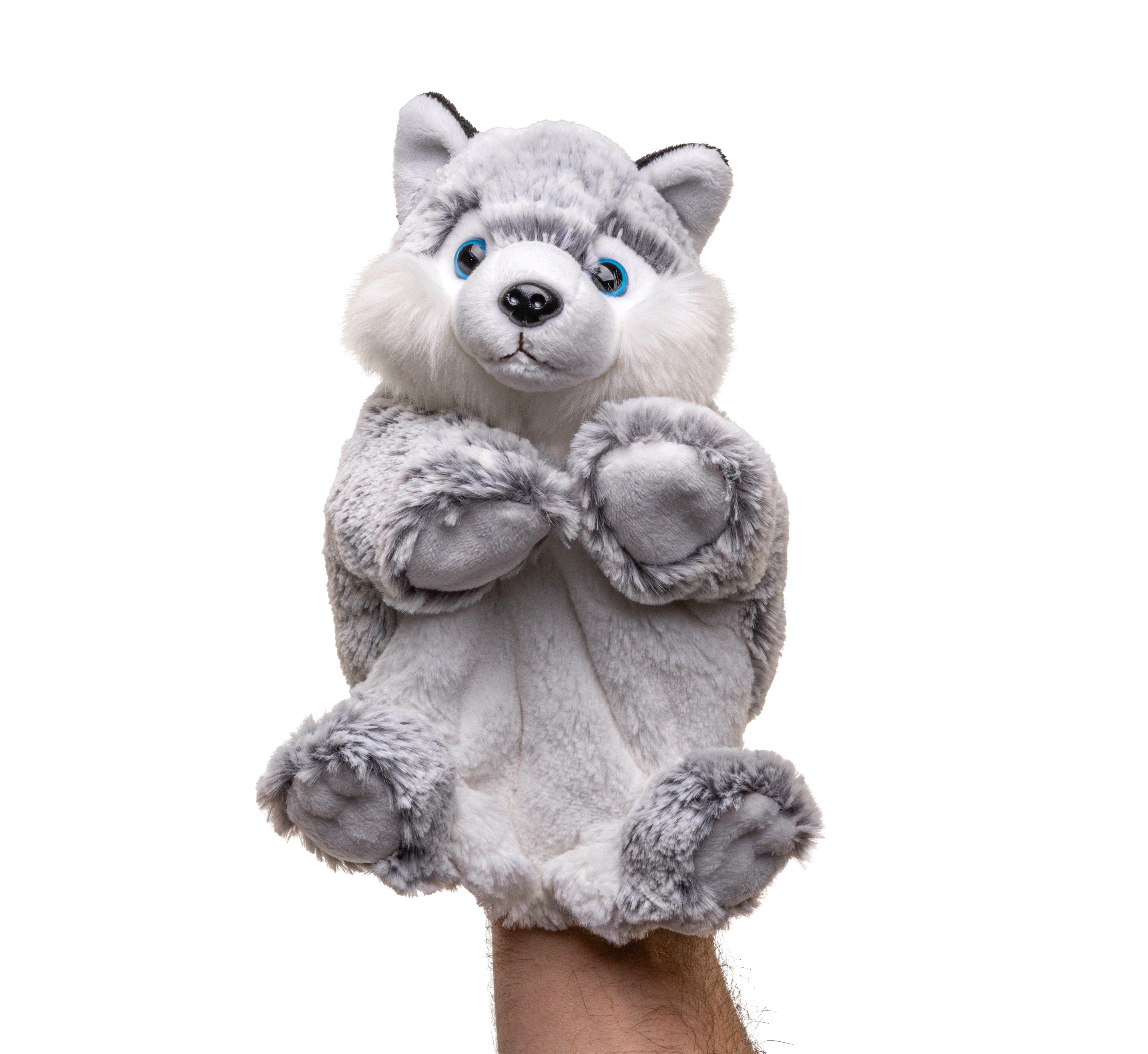 Uni-Toys Kuscheltier Handpuppe - verschiedene Modelle - Plüsch-Puppe - Plüschtier, zu 100 % recyceltes Füllmaterial