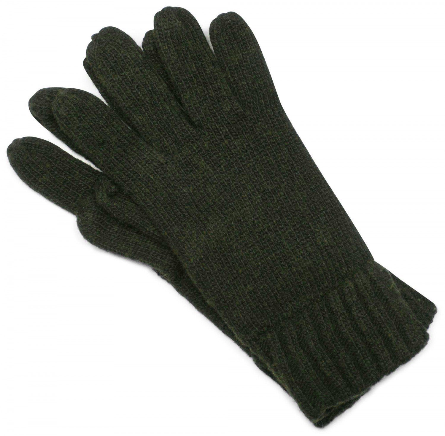 styleBREAKER Strickhandschuhe Klassische Strick Handschuhe Dunkelgrün | Strickhandschuhe