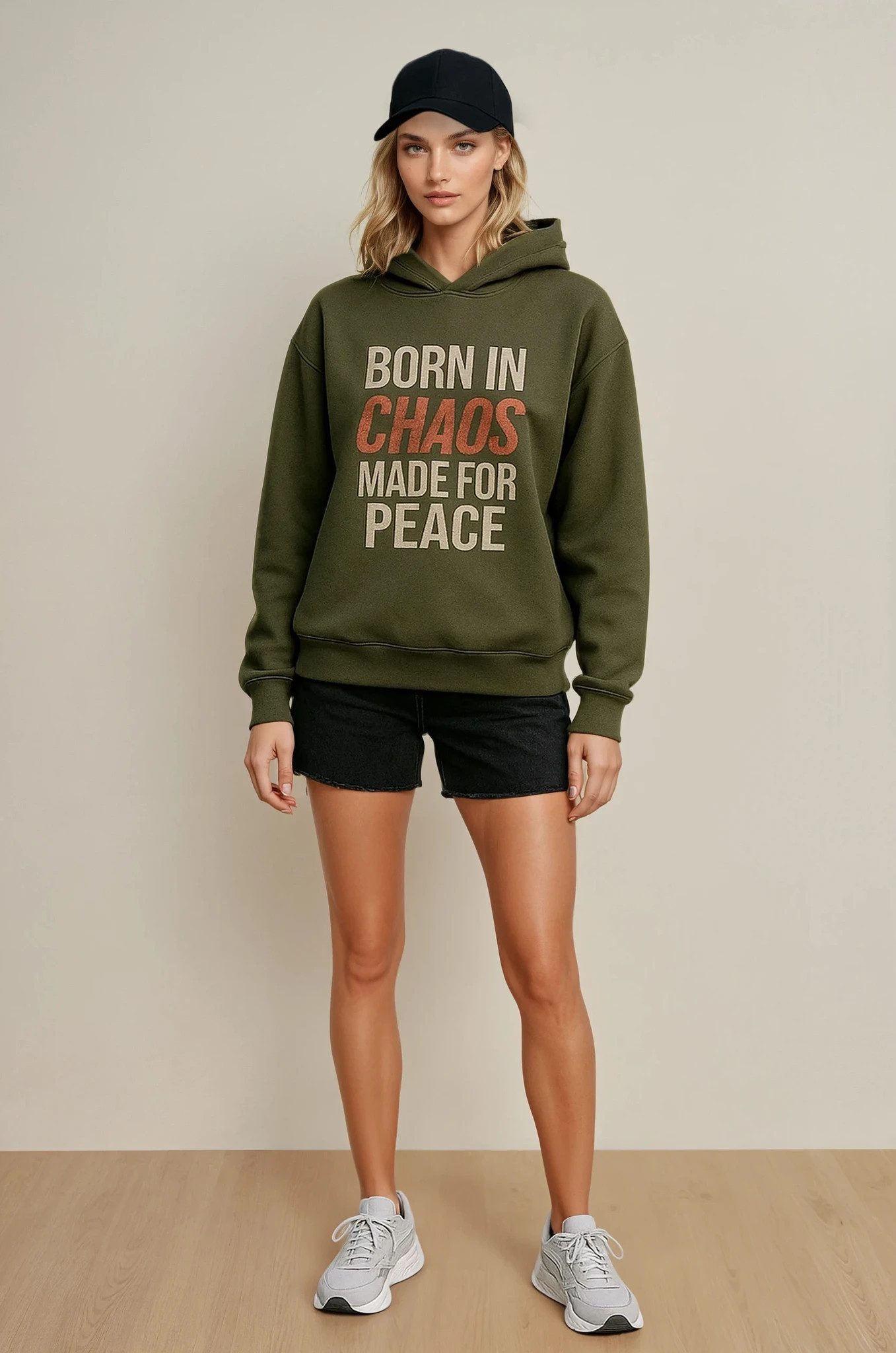 ILAY Lit Hoodie BORN IN CHAOS- Oversized Streetwear Hoodie