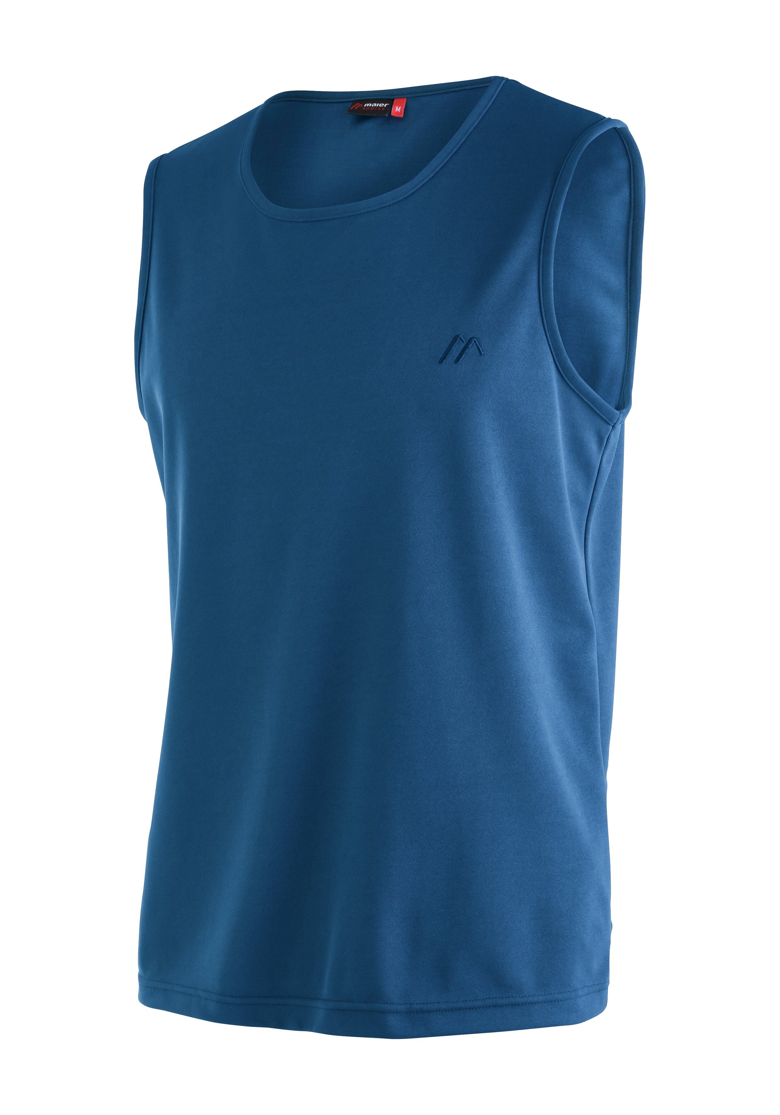 Maier Sports Funktionsshirt Peter Herren Tank-Top, ärmelloses Piqué Shirt nachtblau