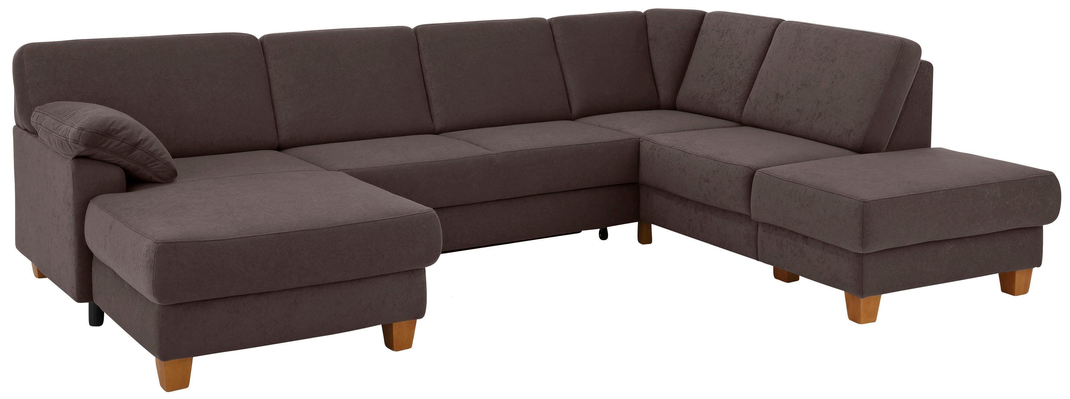 Home affaire Wohnlandschaft Belfort U-Form, mit Federkern, wahlweise mit Bettfunktion und Stauraum