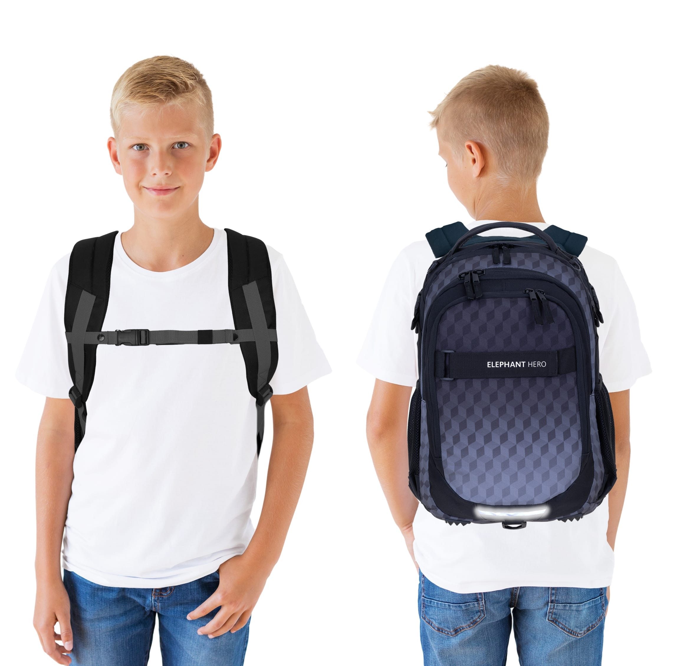 ELEPHANT Schulrucksack Hero Signature Schultasche, Rucksack, Schulmappe – Bild 2 von 5