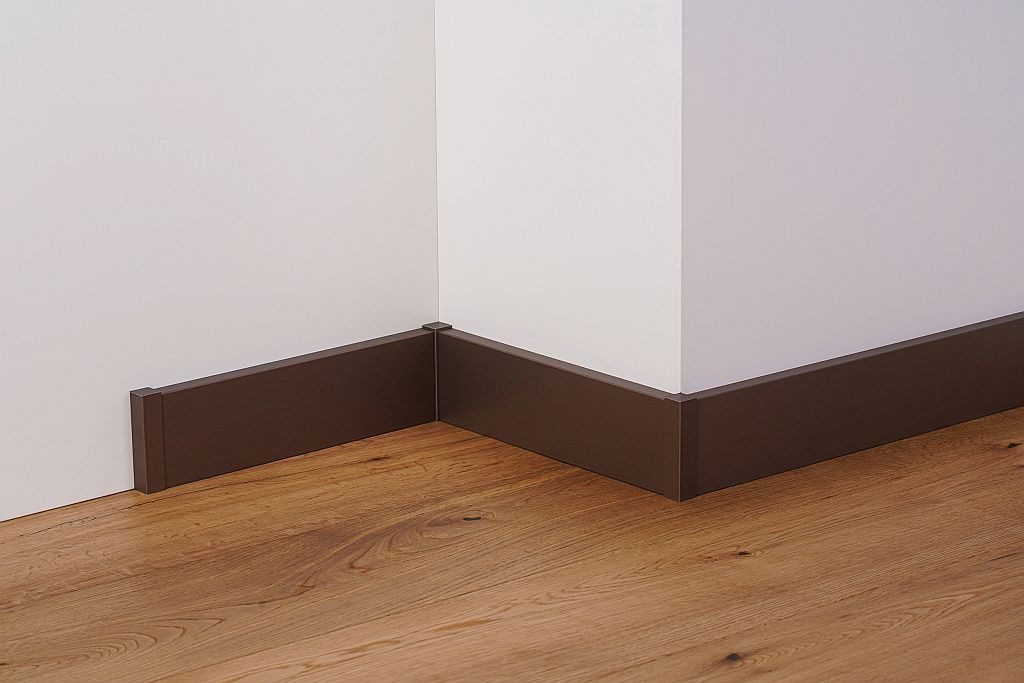 Südbrock Sockelleiste Metallic 19 x 96 mm Bronze Dekor MDF foliert Fußleiste, L: 250 cm, H: 9.6 cm, 1-St.