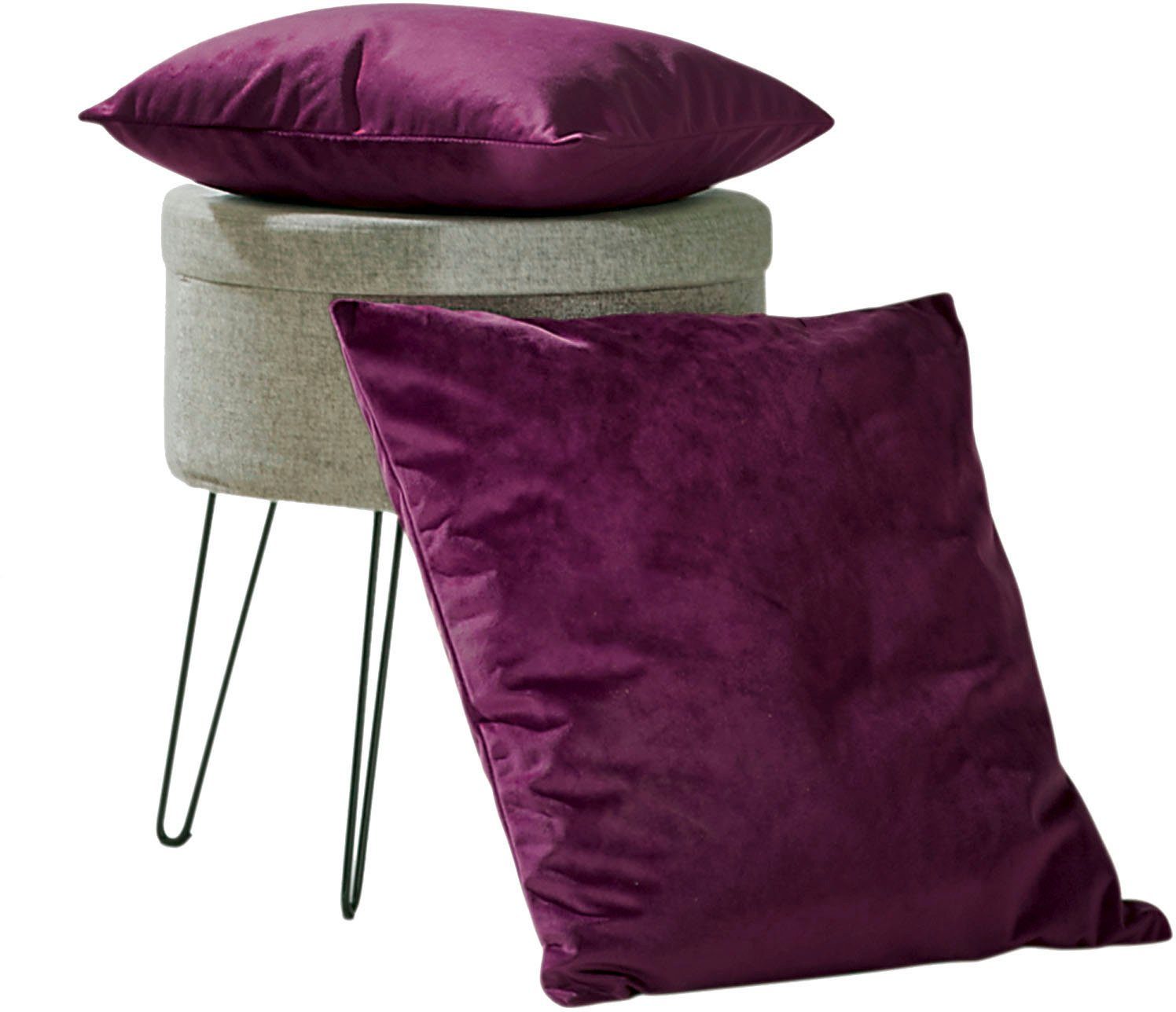 Weckbrodt Dekokissen Valentin, Samt-Optik, Velour, Unifarben, Kissenhülle o günstig online kaufen