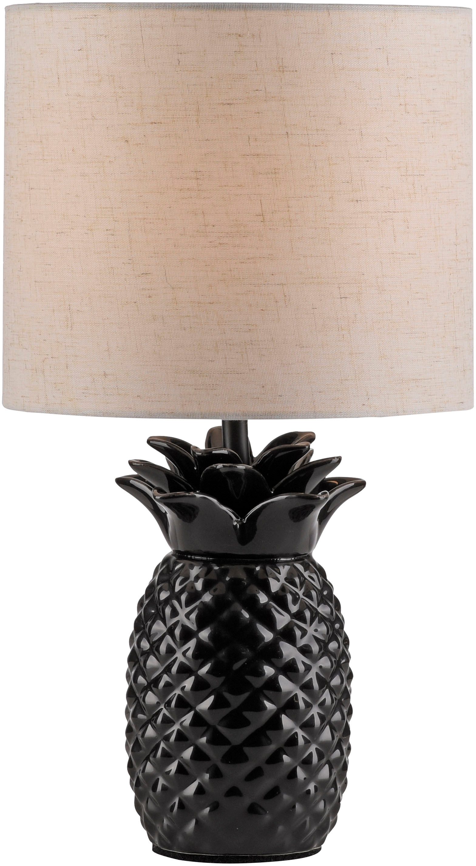 OTTO home Tischleuchte Torrik - Tischlampe im Ananas Design, Ein-/Ausschalter, ohne Leuchtmittel, Warmweiß, Leinenschirm, Ananas, Pineapple, E14 – Bild 5 von 5