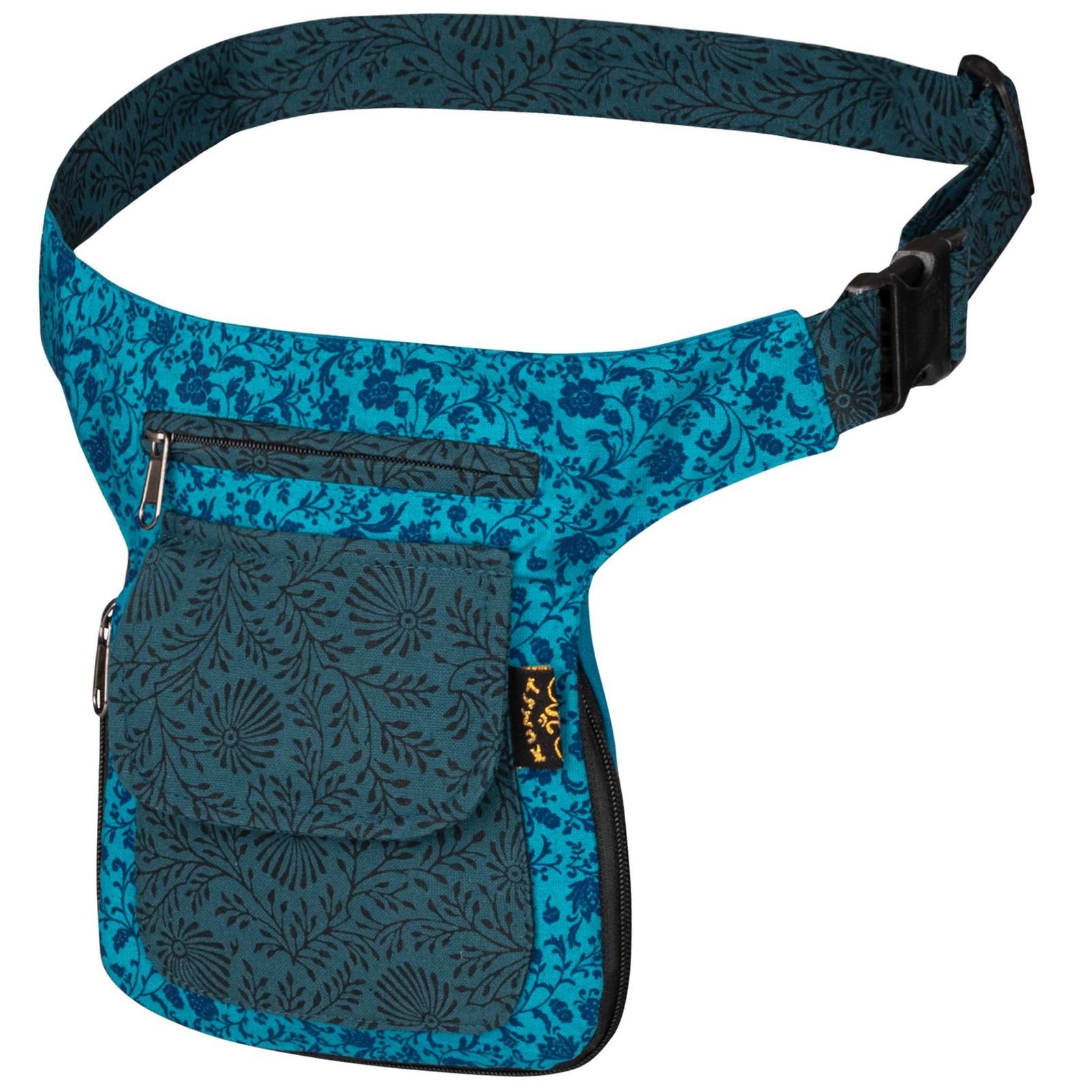 KUNST UND MAGIE Bauchtasche Hüfttasche Bauchtasche Gürteltasche Bauchgurt Festival Gassi-Tasche Blau | Canvas-Taschen