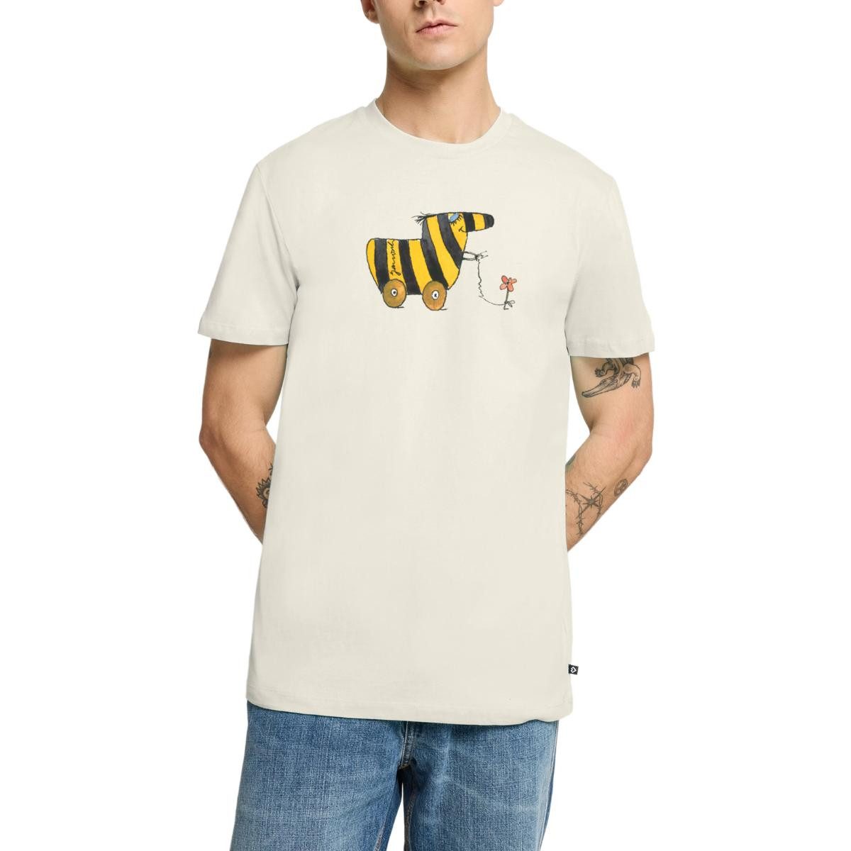 T-Shirt Janosch Große Tigerente Mit Blume Männer Premium T-Shirt