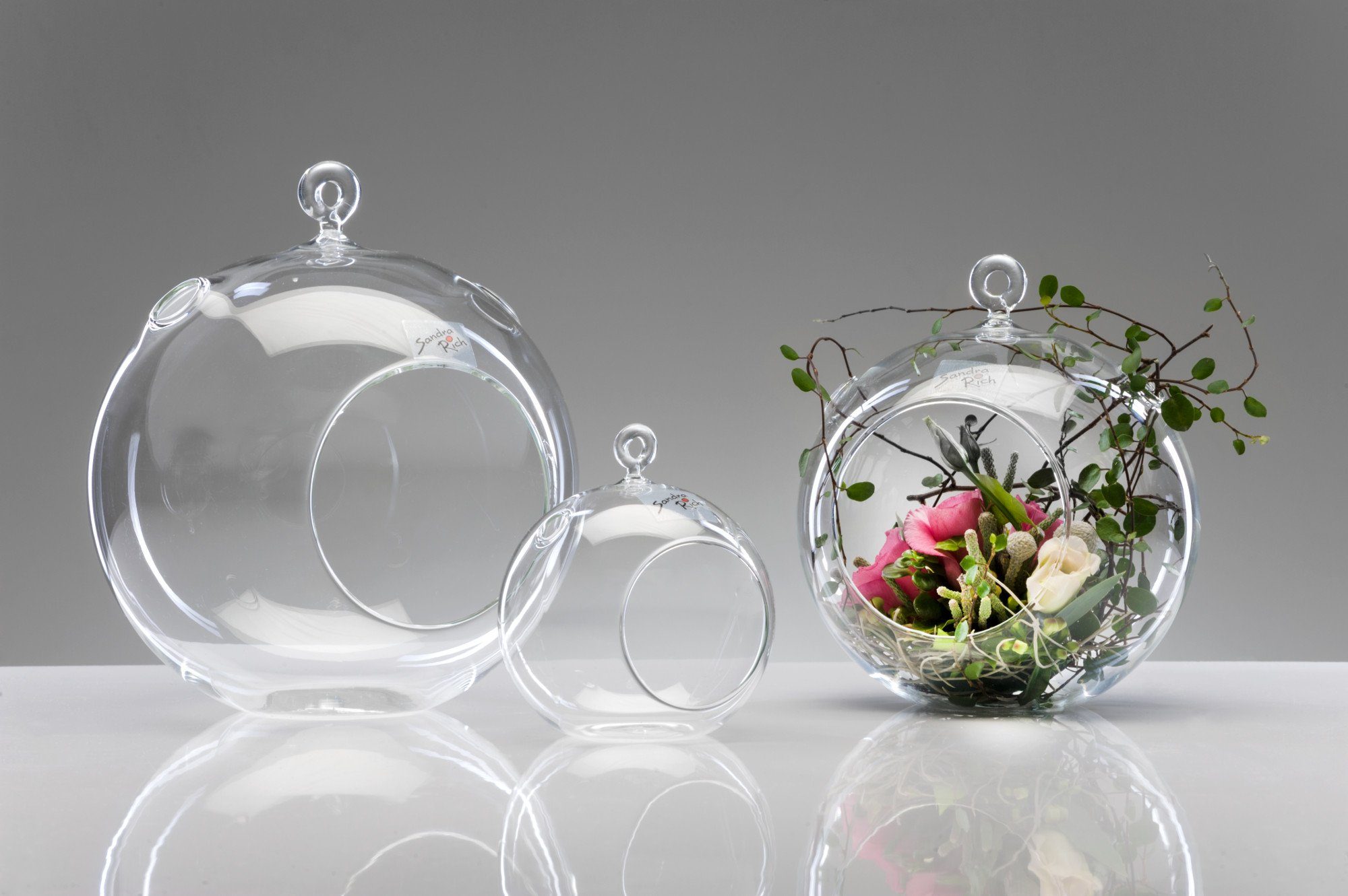 Sandra Rich Dekovase Glasvase Ball rund von Sandra Rich
