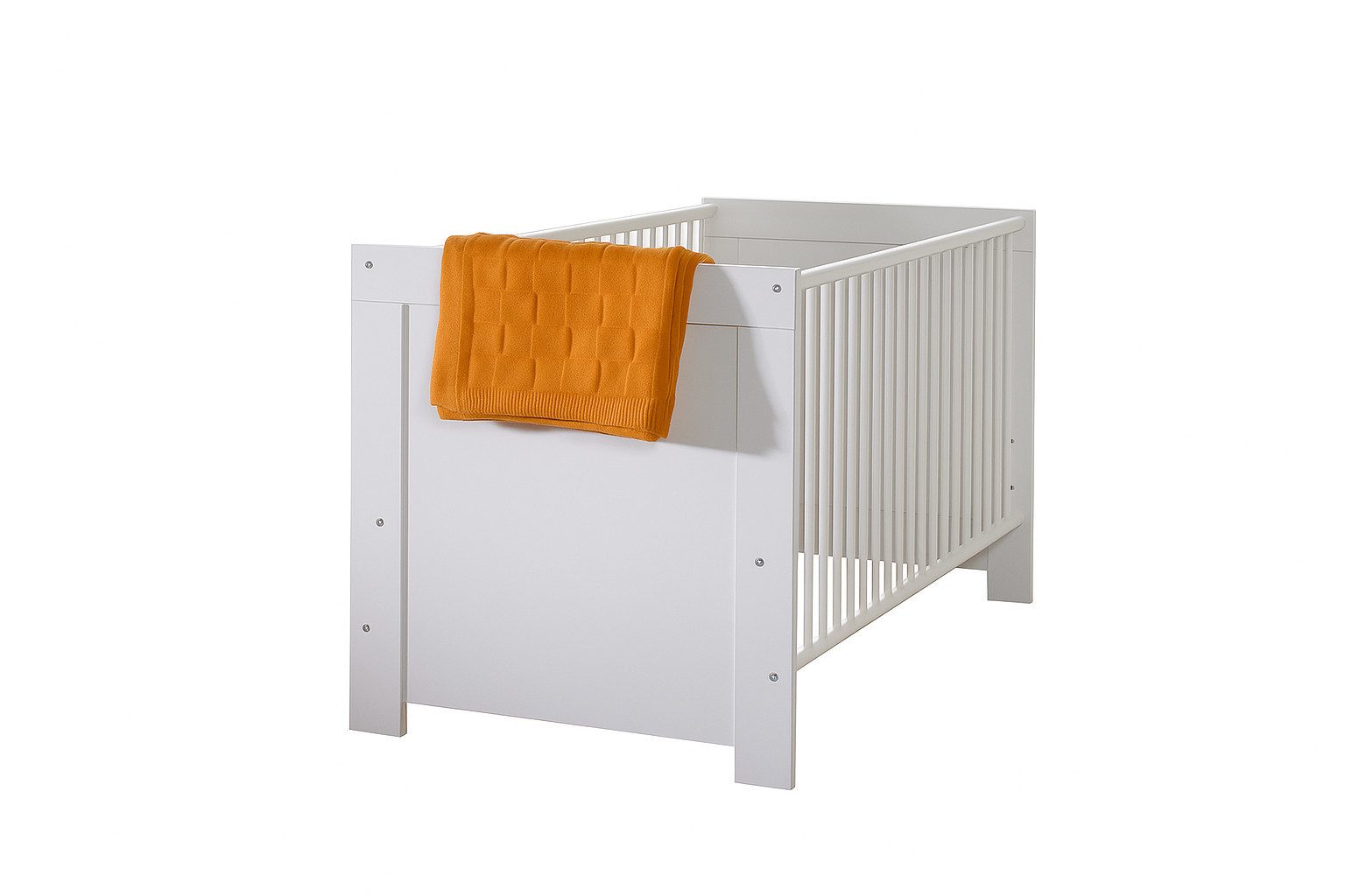 Mäusbacher Babybett in weiss matt, Holzwerkstoff - 78x82x144cm (BxHxT)