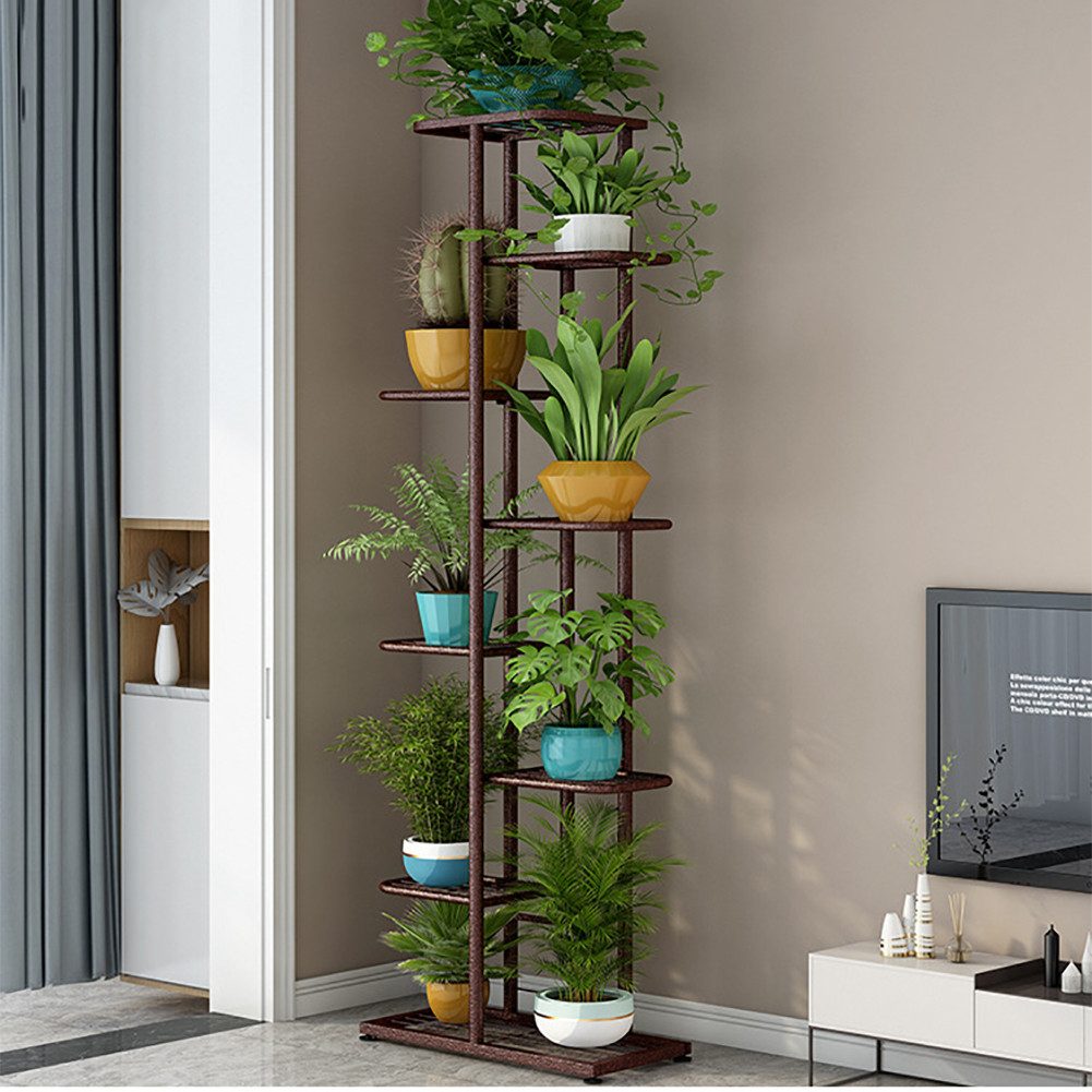 GarveeMore Blumenständer 8-stöckiger Metall-Pflanzenständer, Innen Außen günstig online kaufen