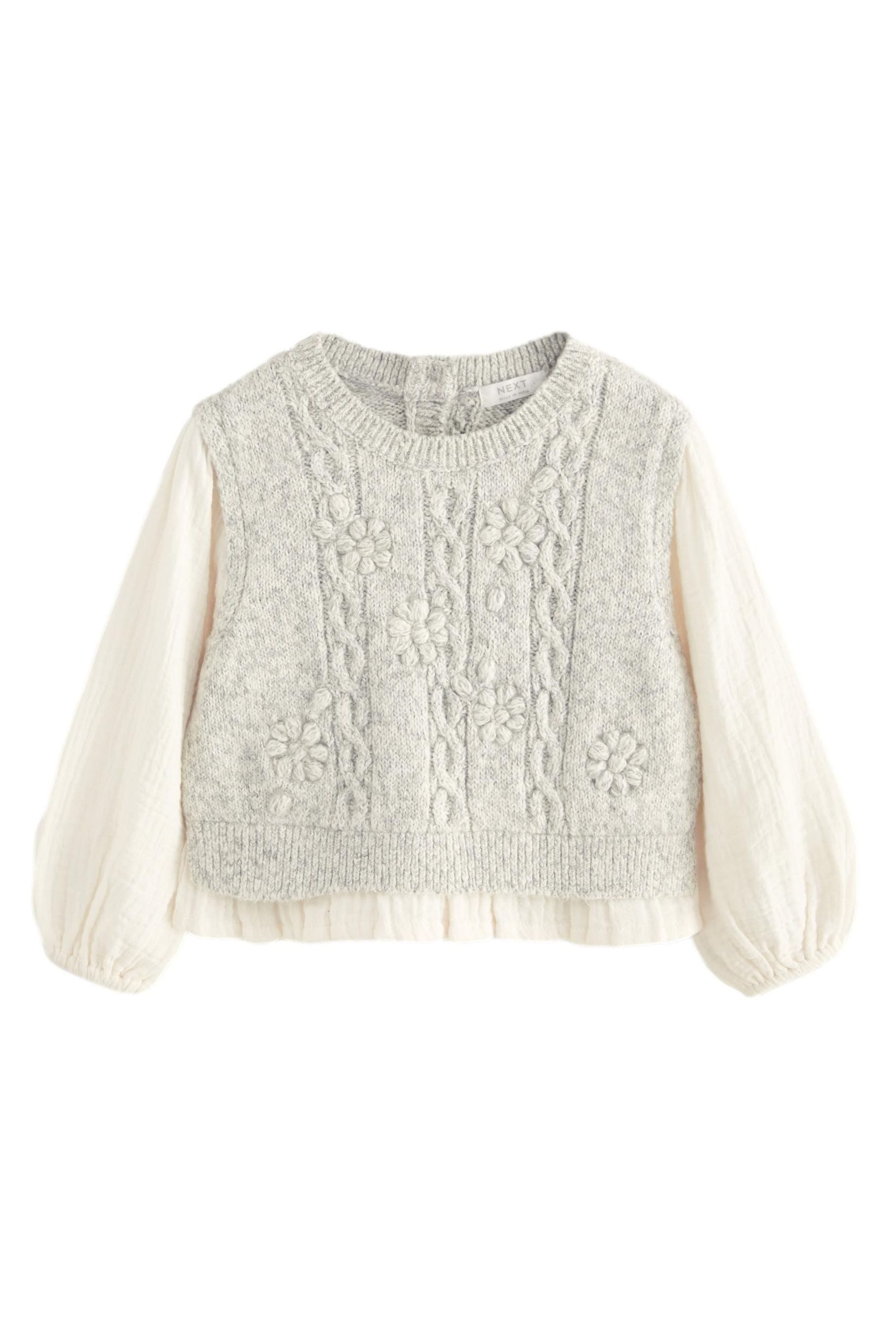 Next 2-in-1-Pullover Вязаные свитера mit Hemdlage (1-tlg)
