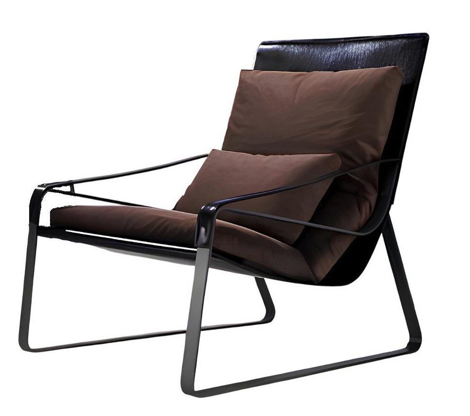 Xlmoebel Sessel Eleganter Loungesessel aus Leder für stilvolle Räume (1-St., Sessel), Hergestellt in Europa