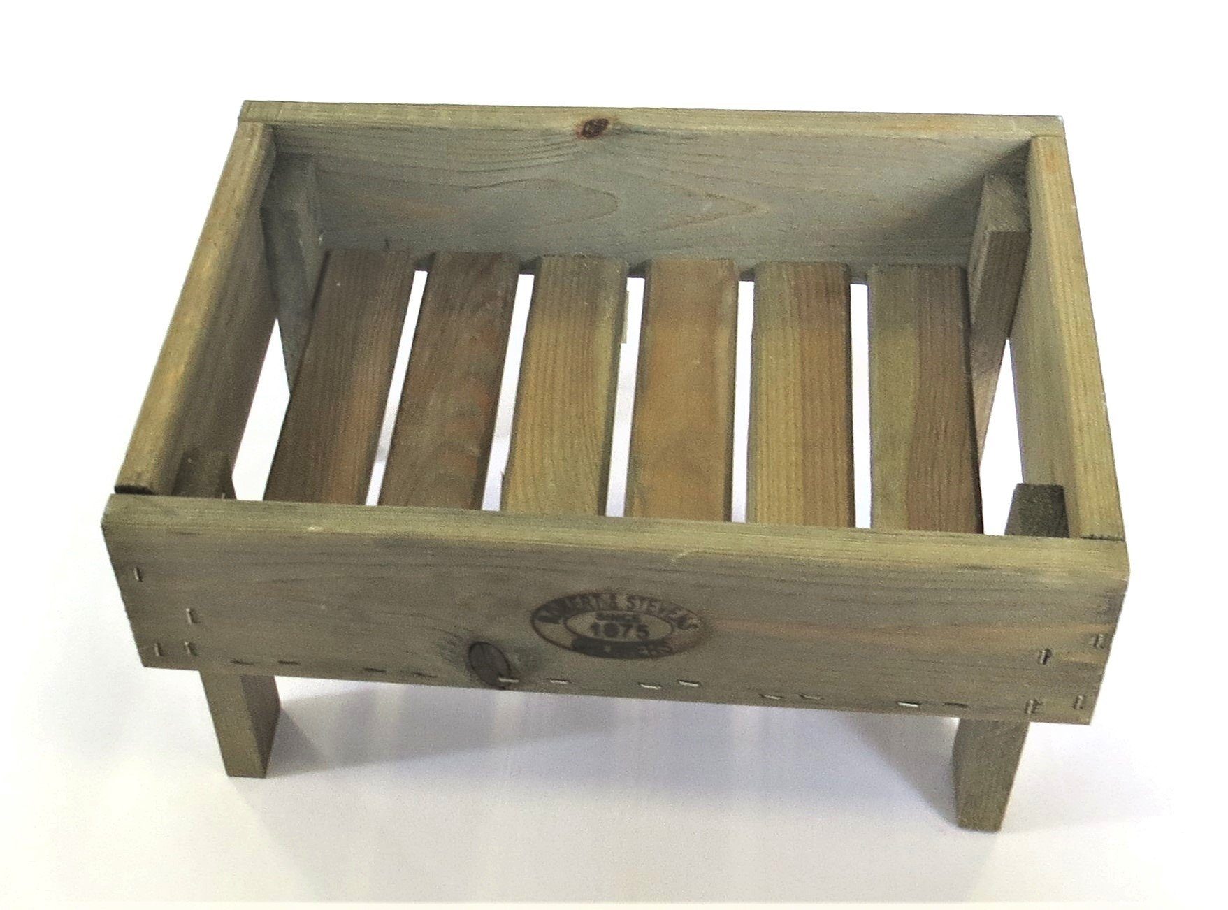 Dekokiste Dekoholzkiste Ablageregal Blumenregal Holz 19 x 37 x 27 cm