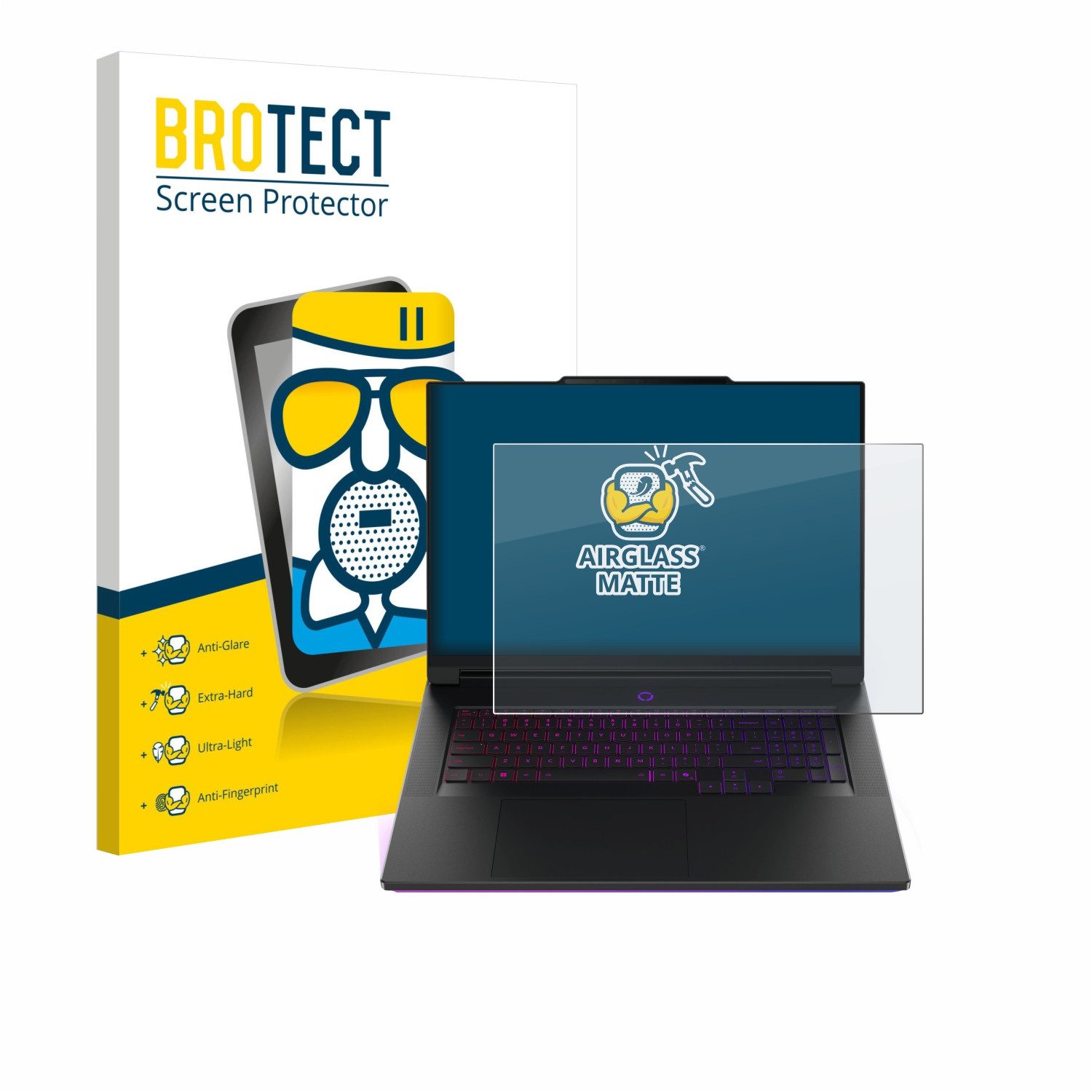 BROTECT Displayschutzglas Folie für Lenovo Legion 9i Gen 10 18", Schutzfolie Glas Panzer Display Schutz matt