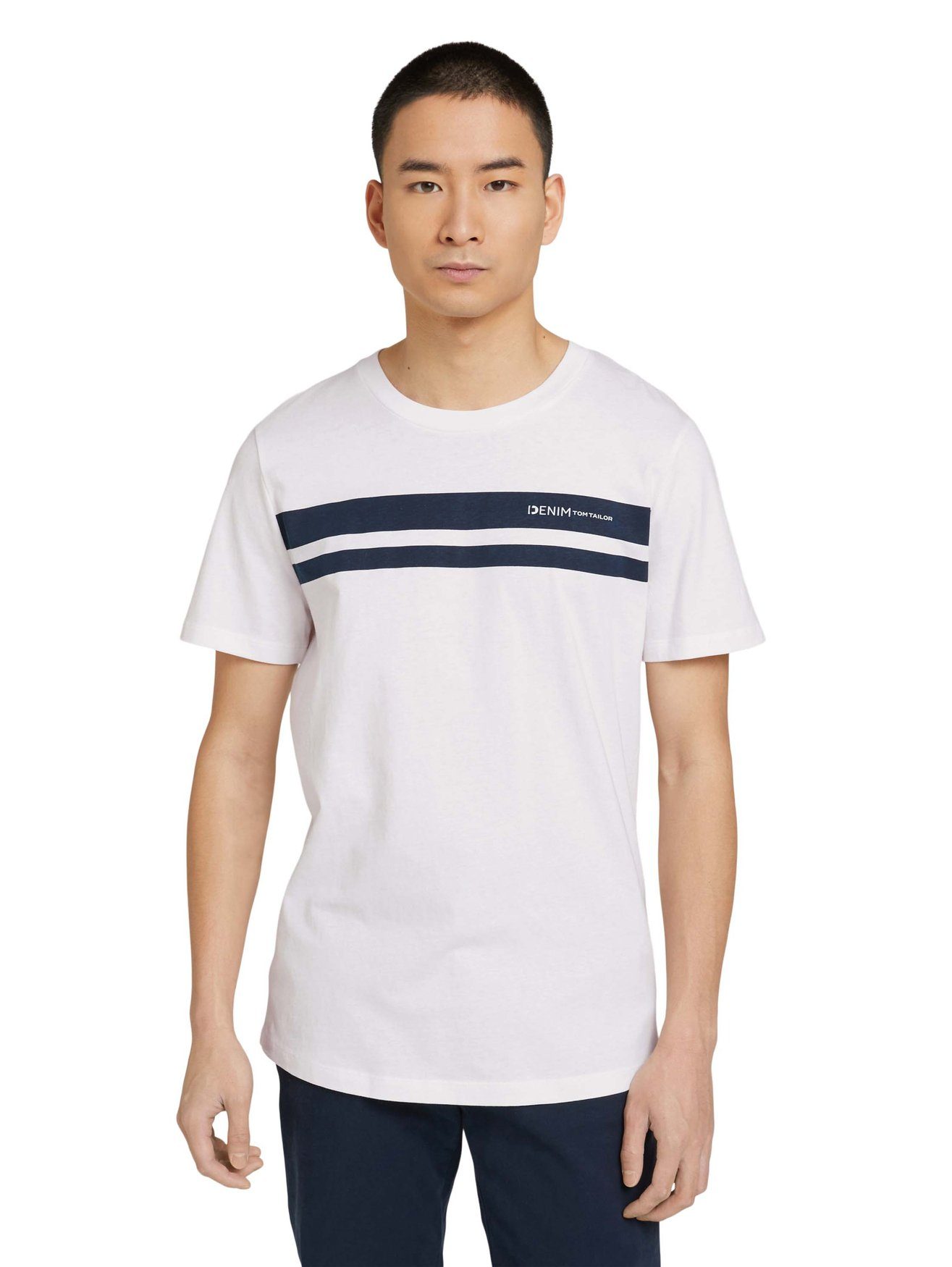 TOM TAILOR T-Shirt 2-er in Set (2-tlg) Weiß-2 Basic T-Shirts 5552