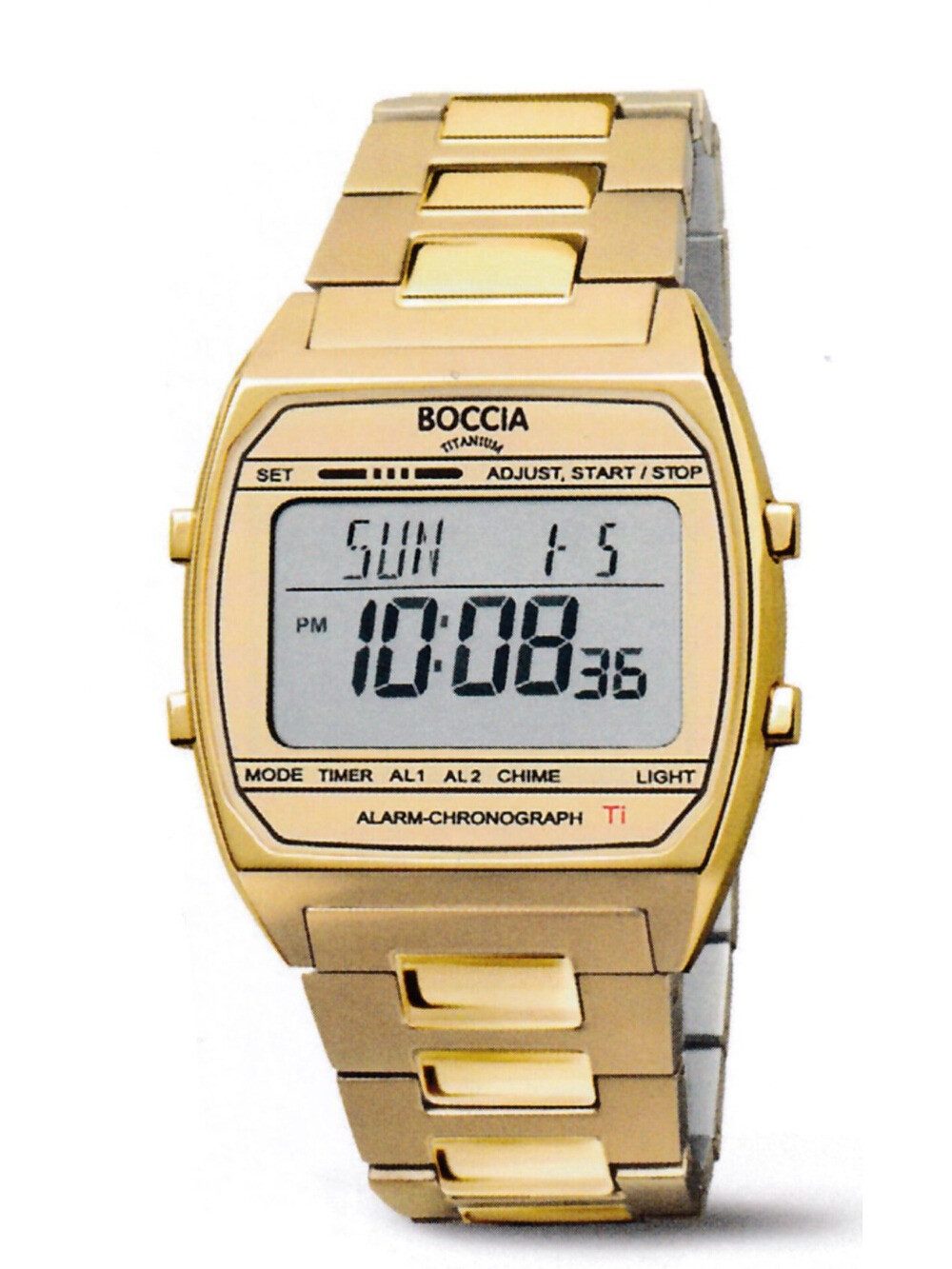 Quarzuhr Boccia 3738-08 Herrenuhr Titanium Digital Chronograph 37mm 5ATM Boccia 3738-08 Herrenuhr Titanium Digital Chronograph 37mm 5ATM